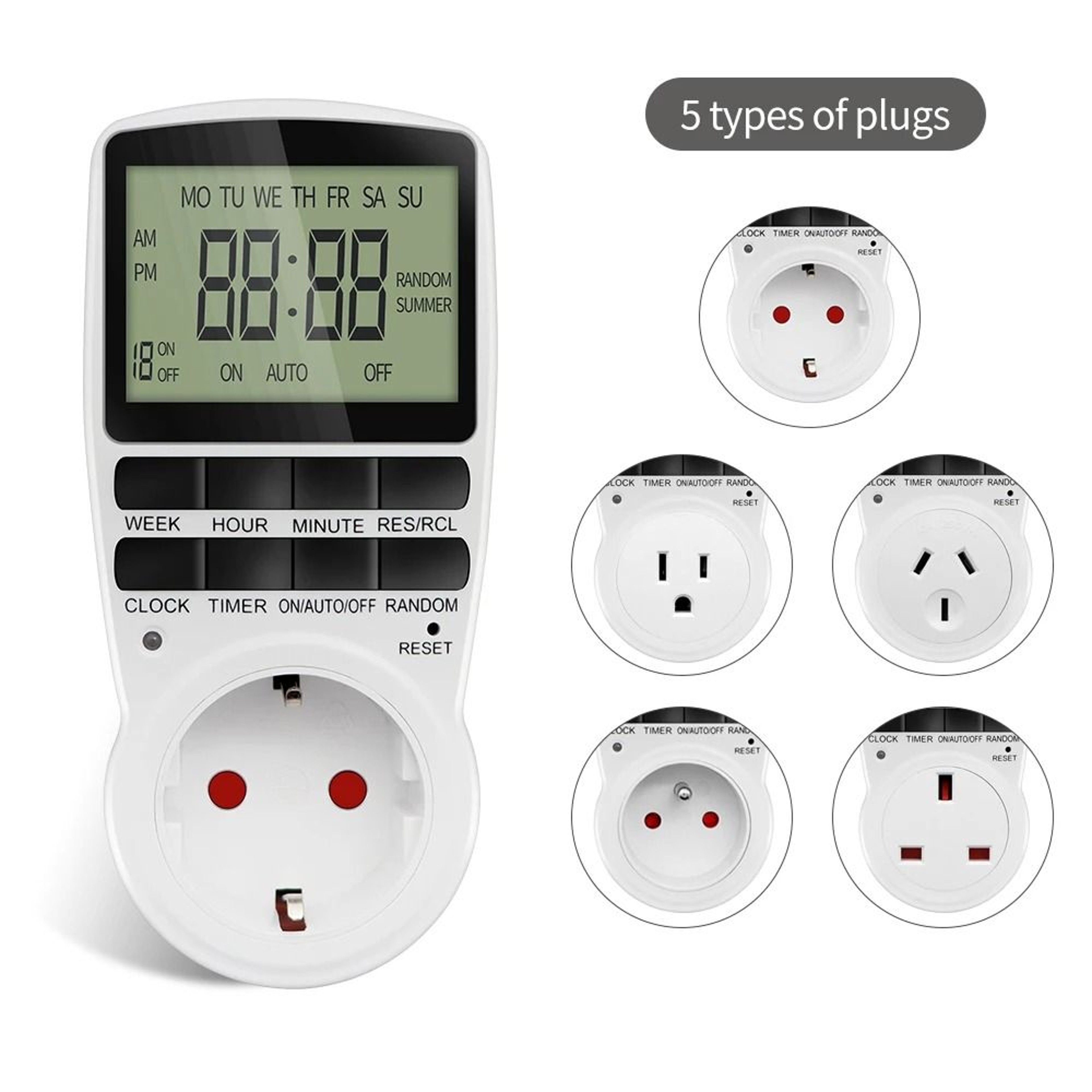 SmartSchedule Digital Timer Socket Programmable Outlet Timer And Automatic Power Controller 12