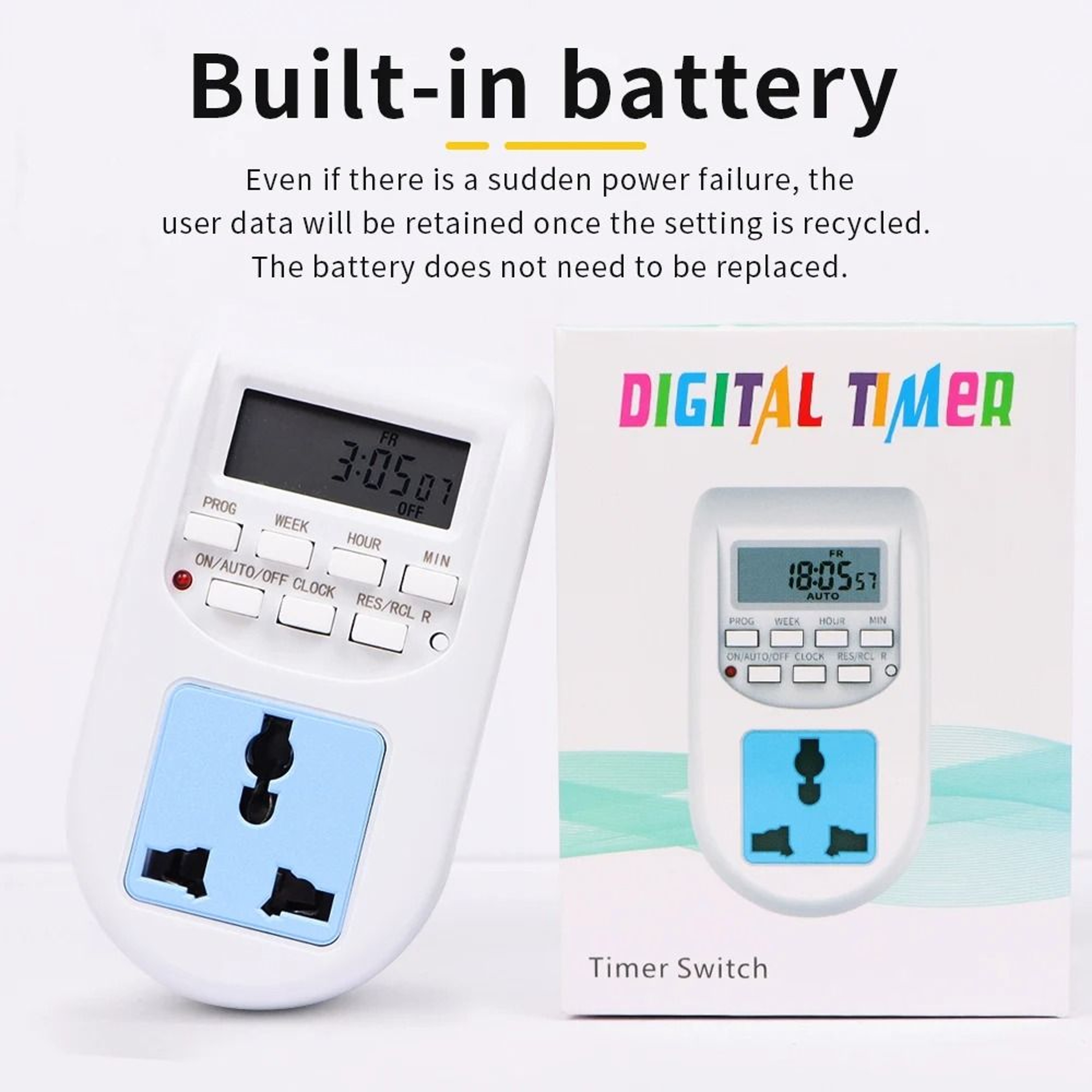 Smart 220V Programmable Timer Socket With Weekly Timer Switch And EU Plug 3