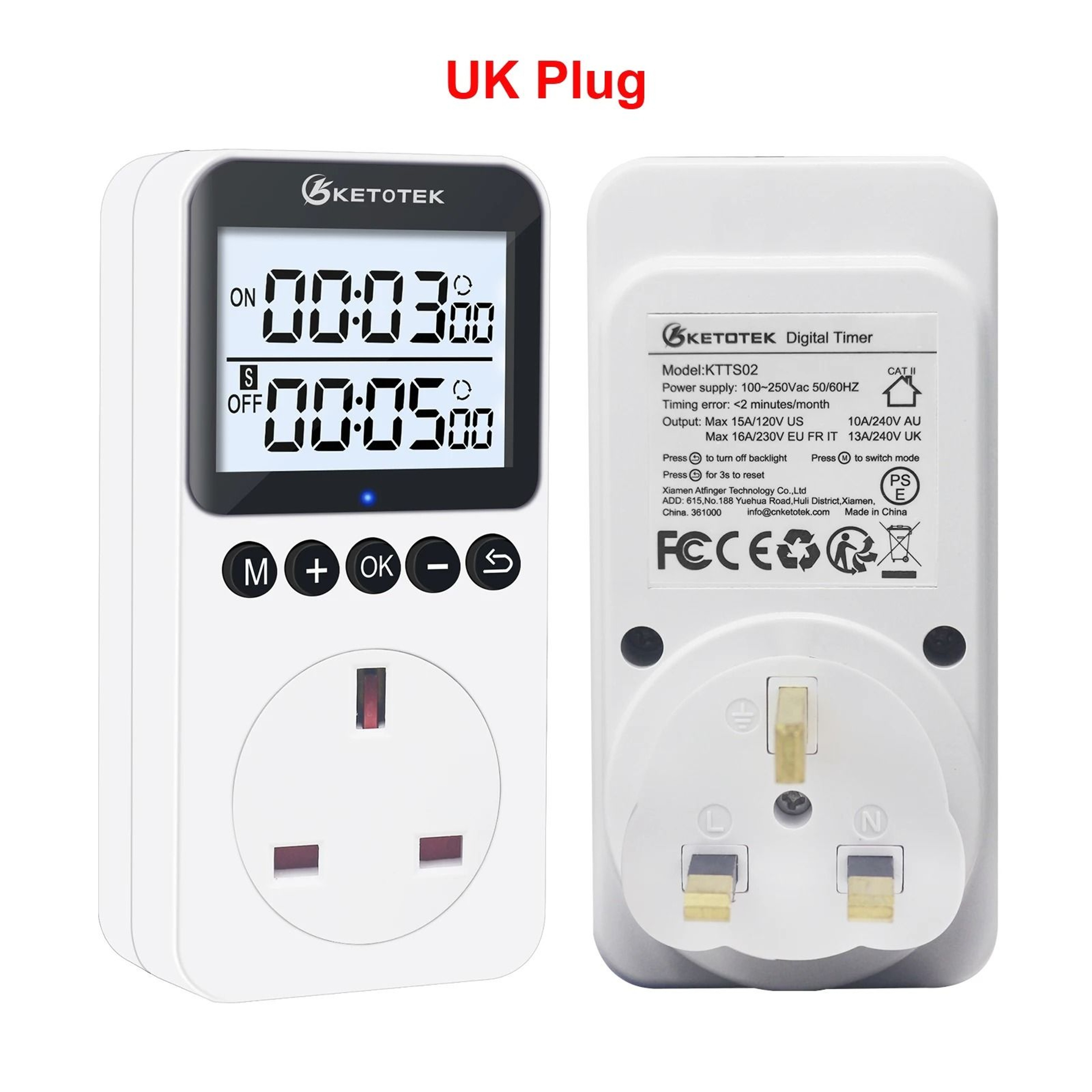 EasySet Countdown Timer Socket And Automatic Shutoff Plug 3