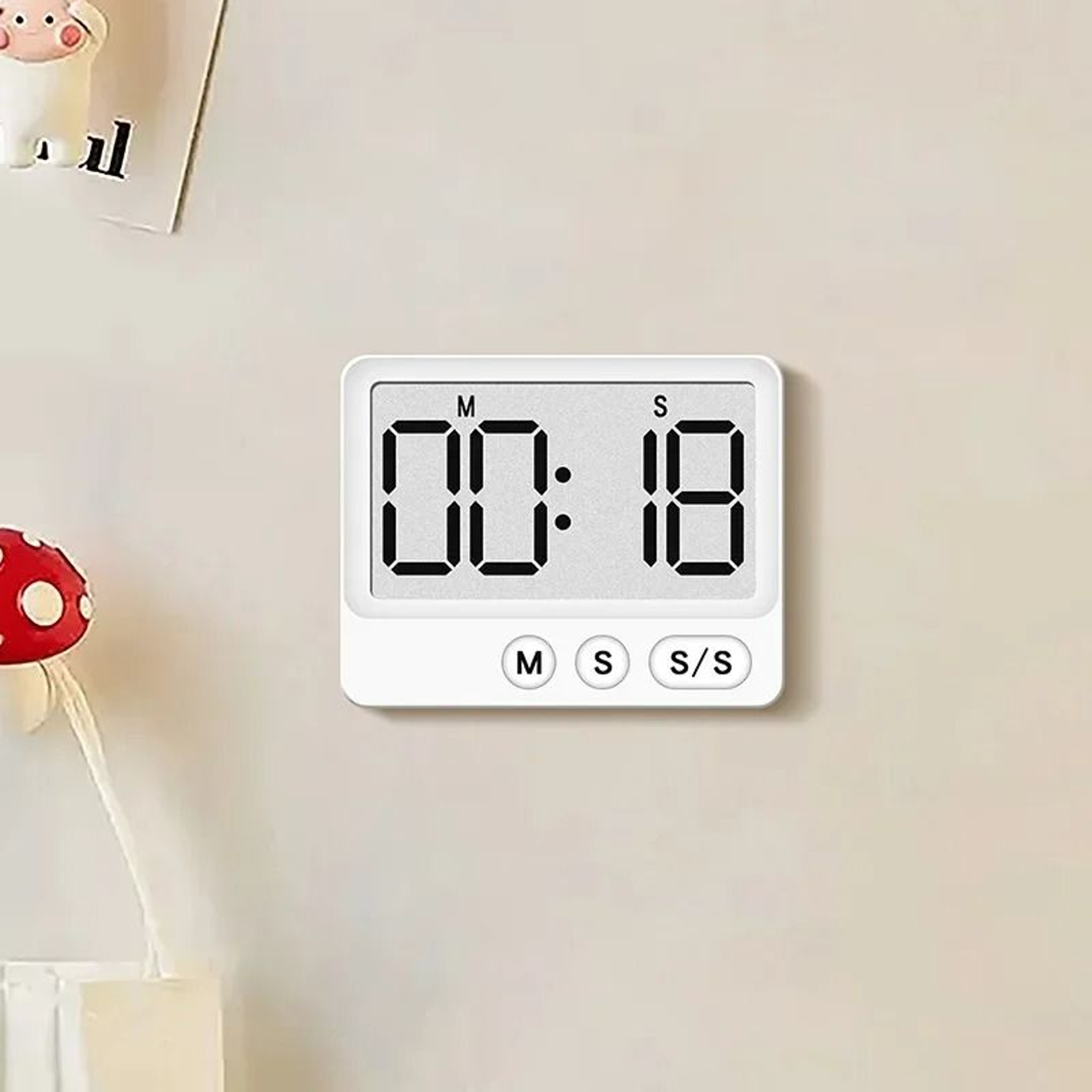 Compact Magnetic Kitchen Timer With Silent Digital Countdown 7