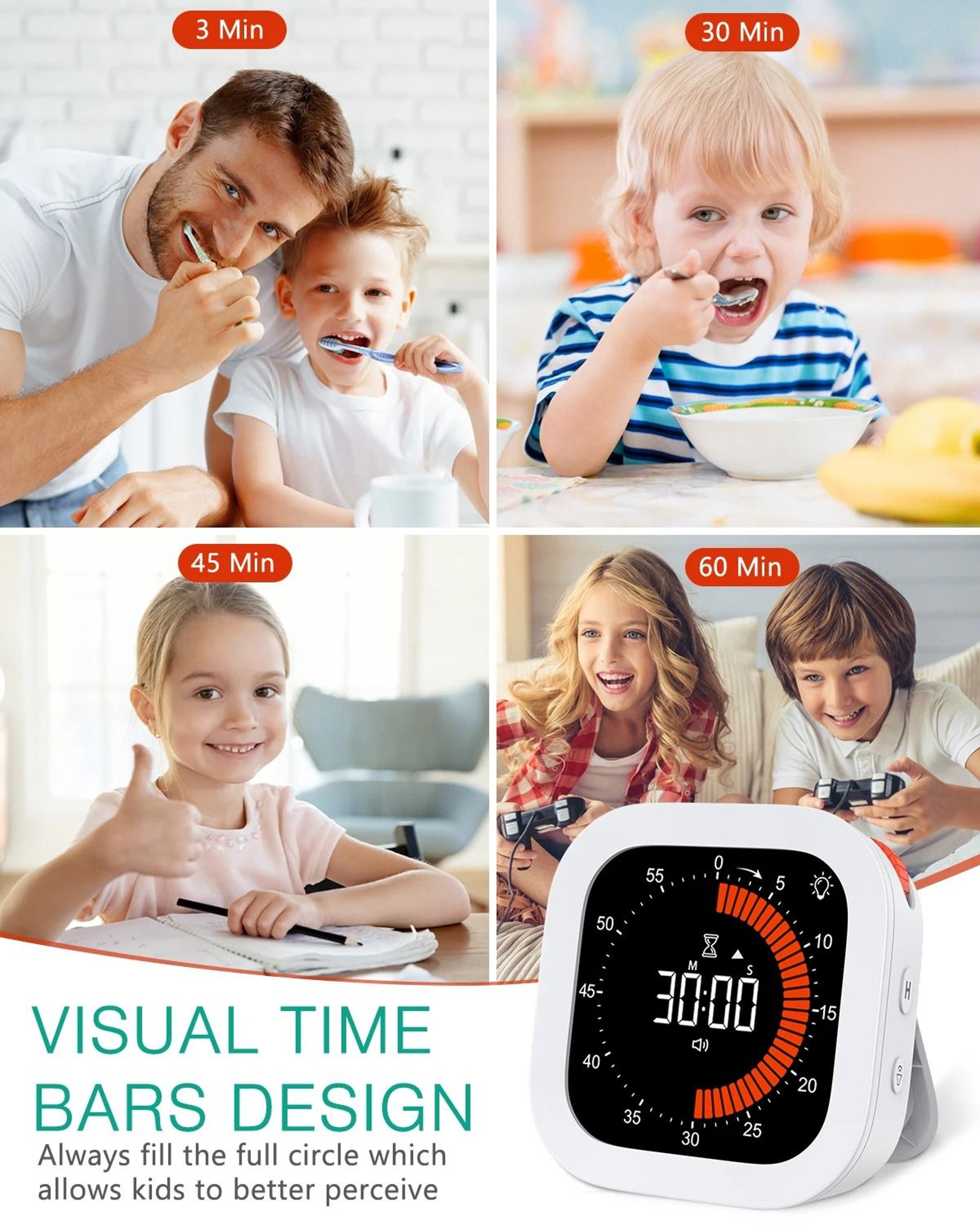 FocusDial Rechargeable Visual Timer And Digital Countdown Timer 7