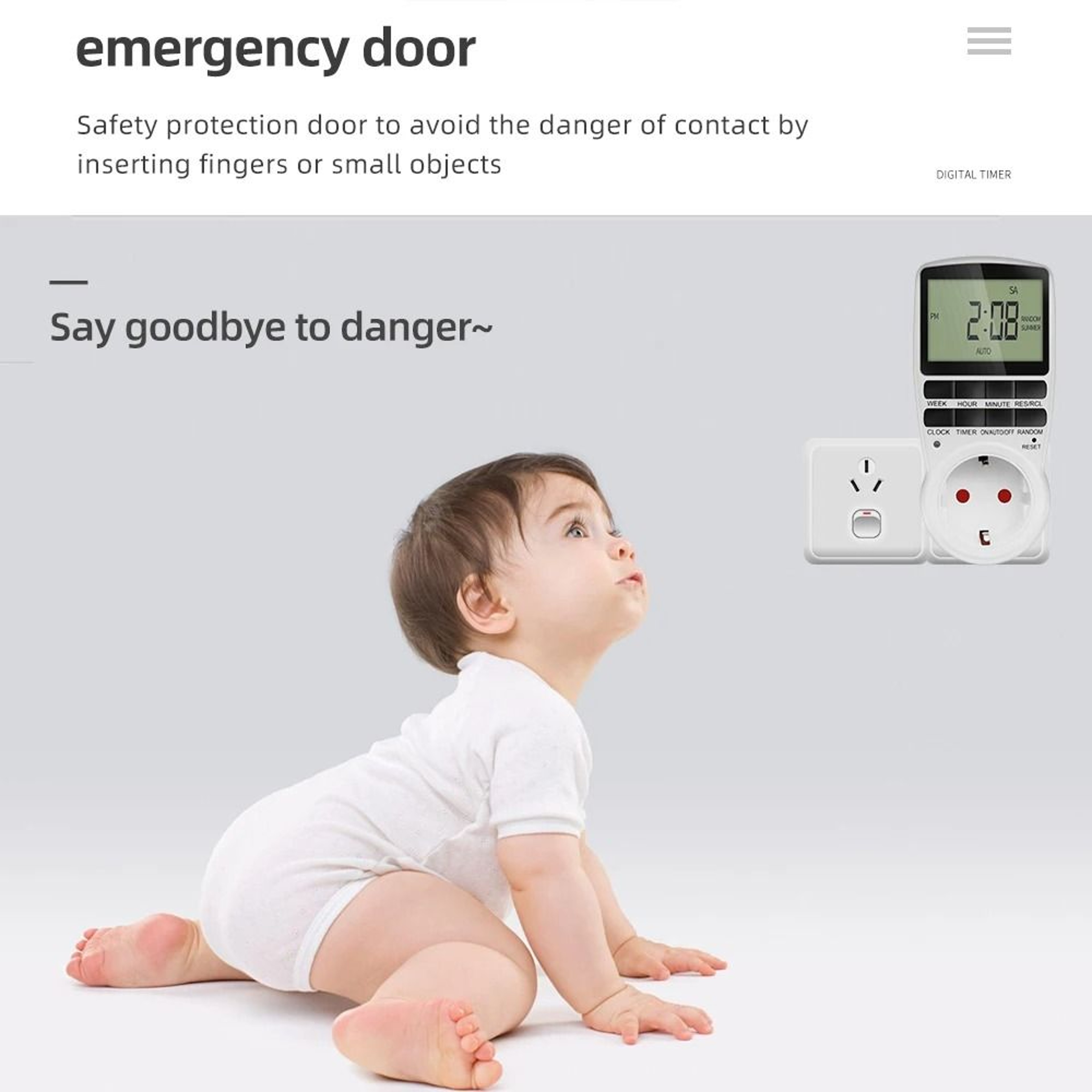 SmartSchedule EU Plug Digital Timer Switch And Programmable Timer Socket 3