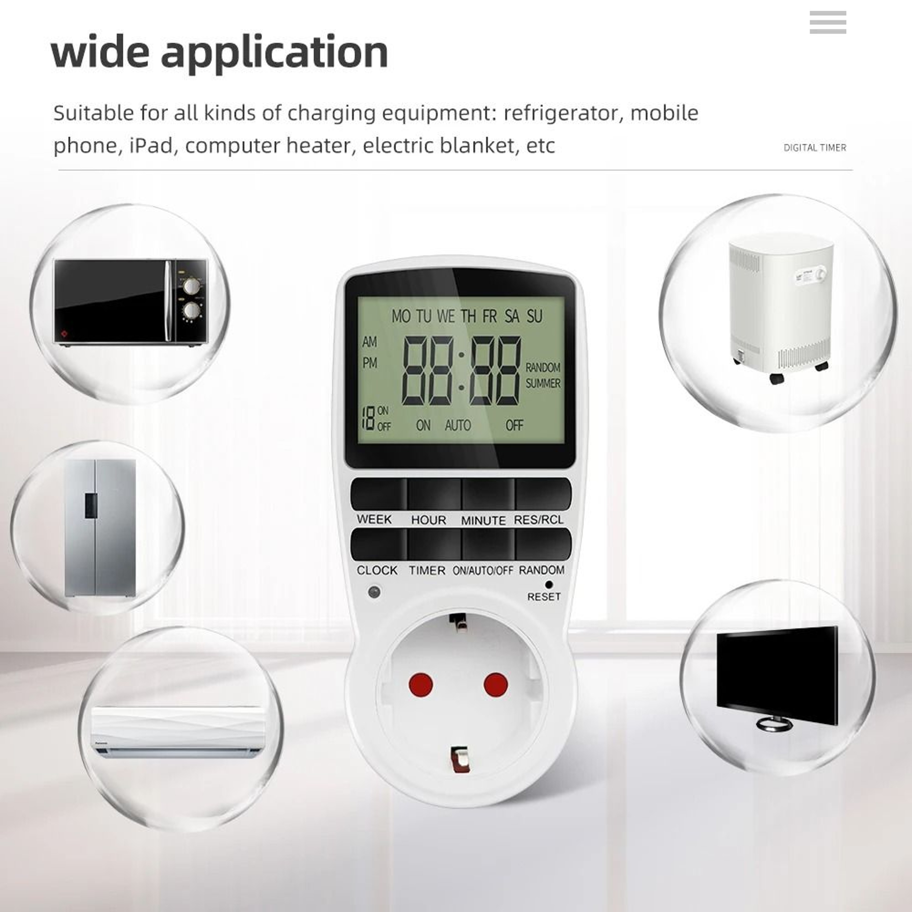 SmartSchedule EU Plug Digital Timer Switch And Programmable Timer Socket 0