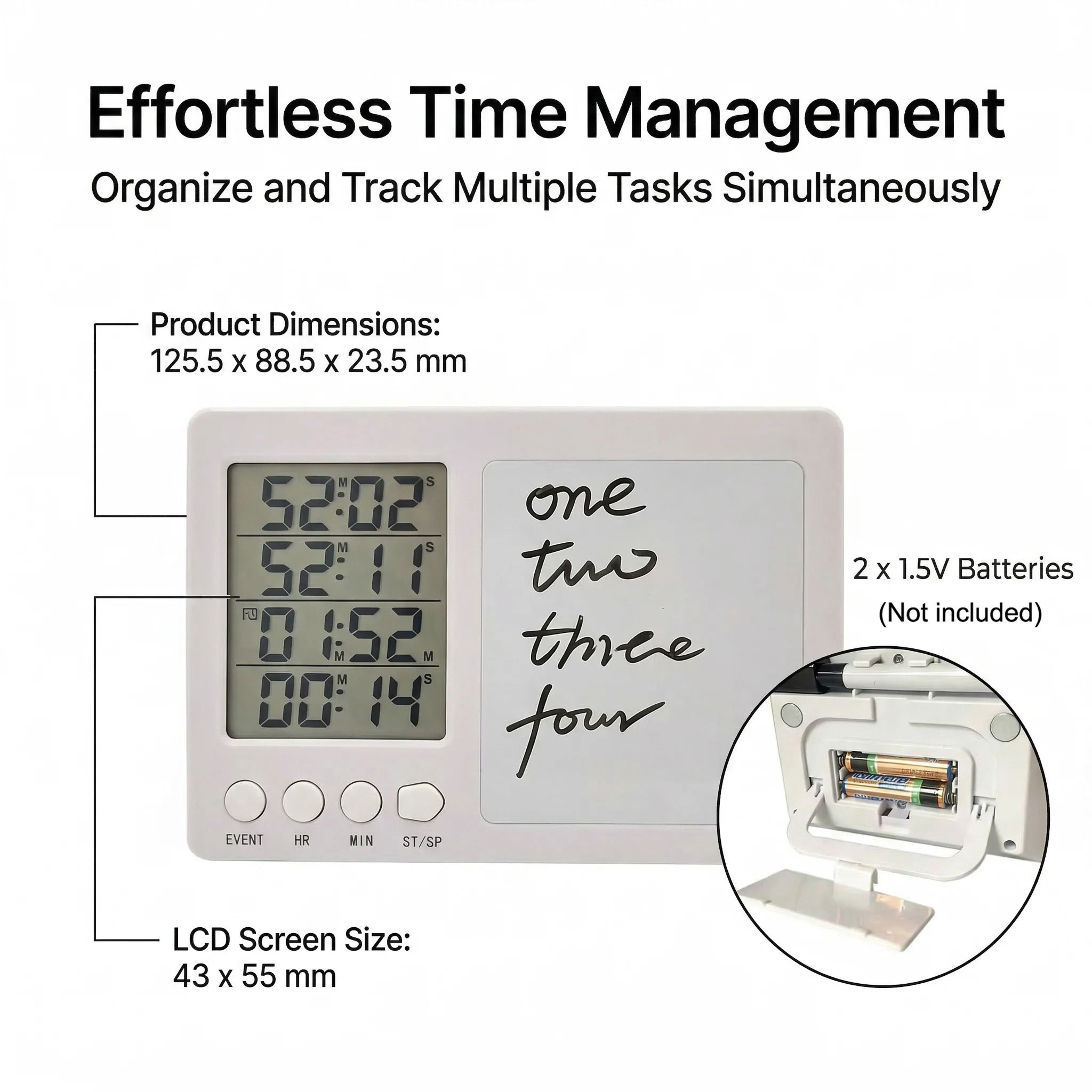 TaskTrack 4Channel Kitchen Timer And Digital Cooking Timer 2