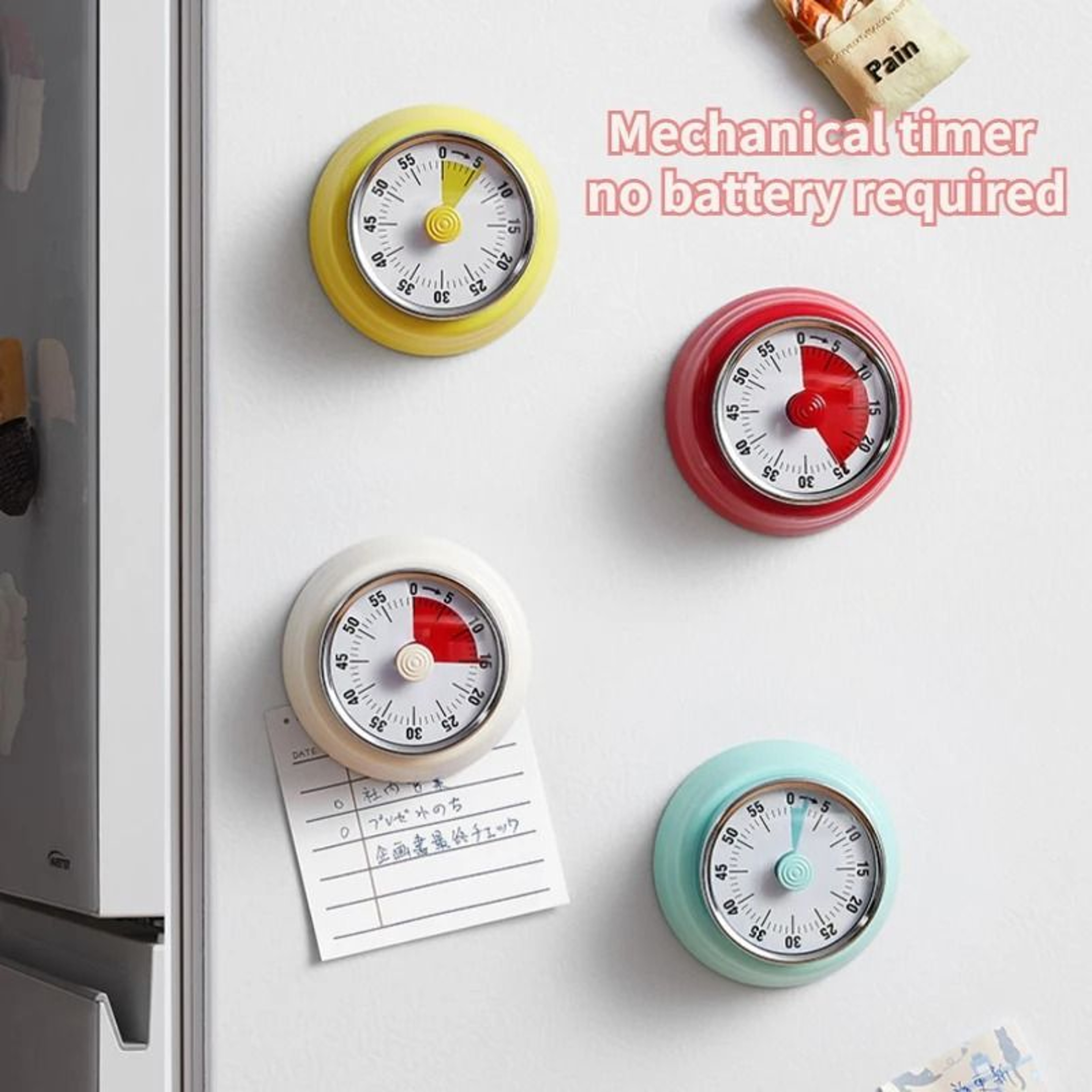 Zackoo Visual Kitchen Timer With Magnetic 60Minute Dial 0