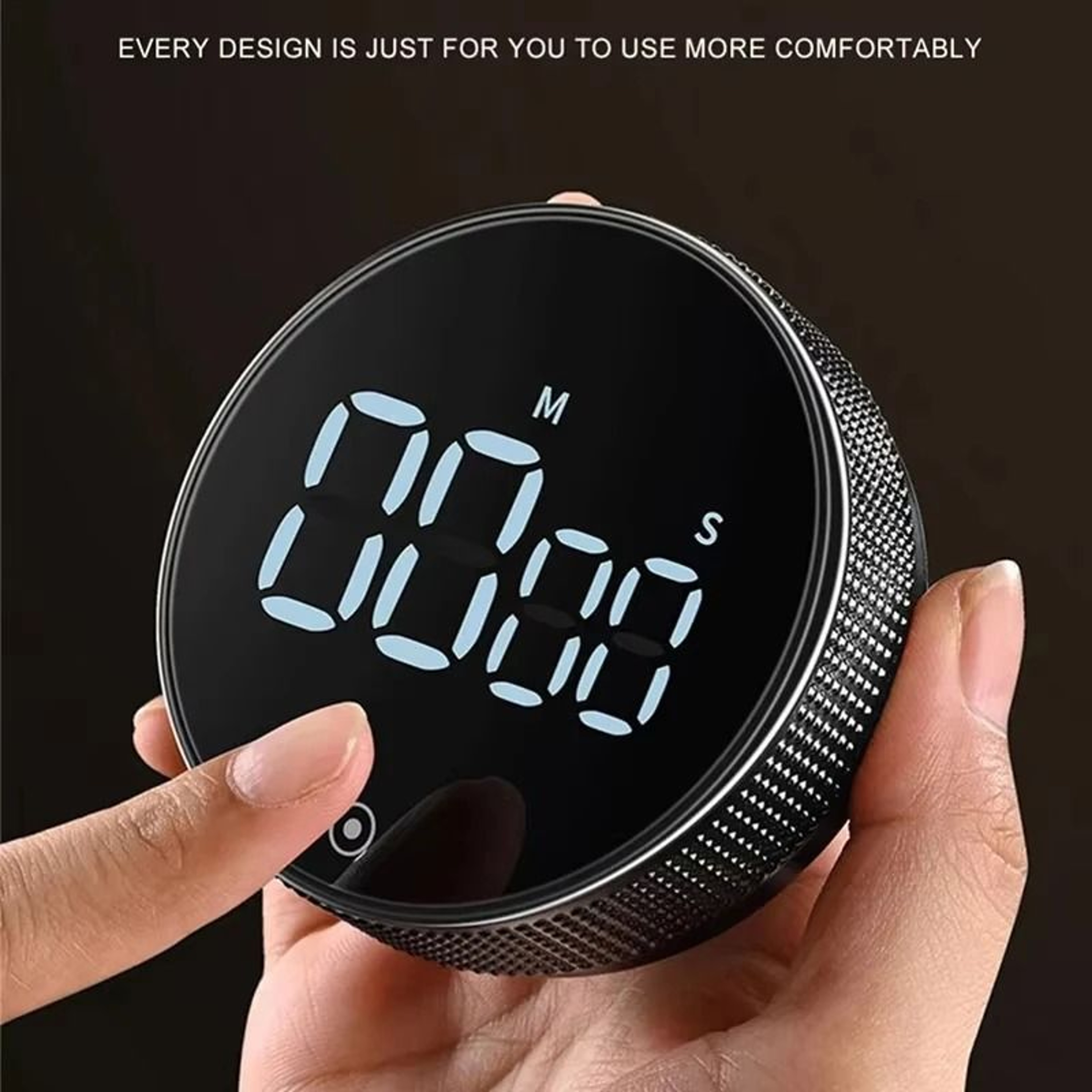 DINRGO Digital Magnetic Kitchen Timer With Rotary Countdown Stopwatch 4