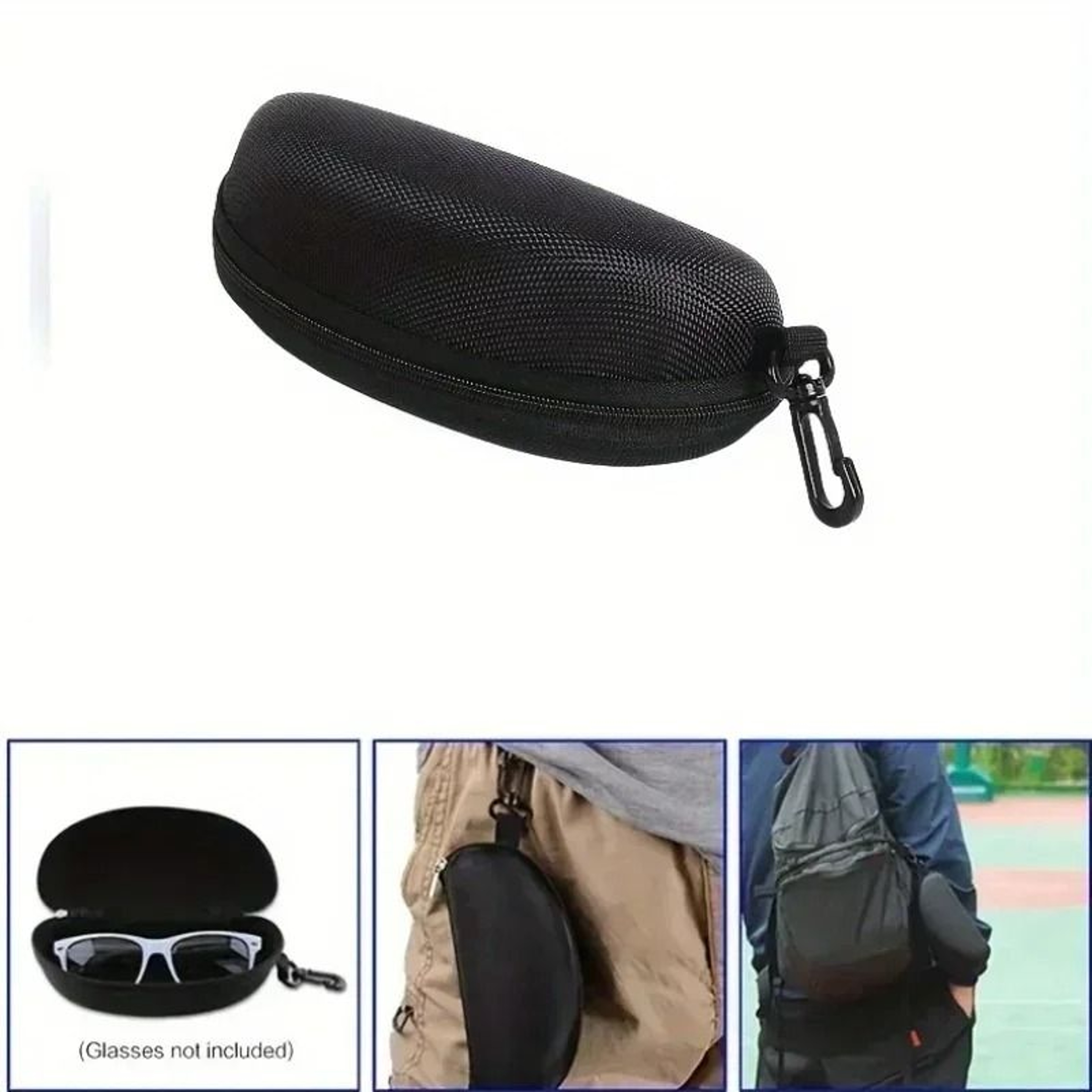 Five Zippered Sunglasses Cases With Hooks For Travel Protection 4
