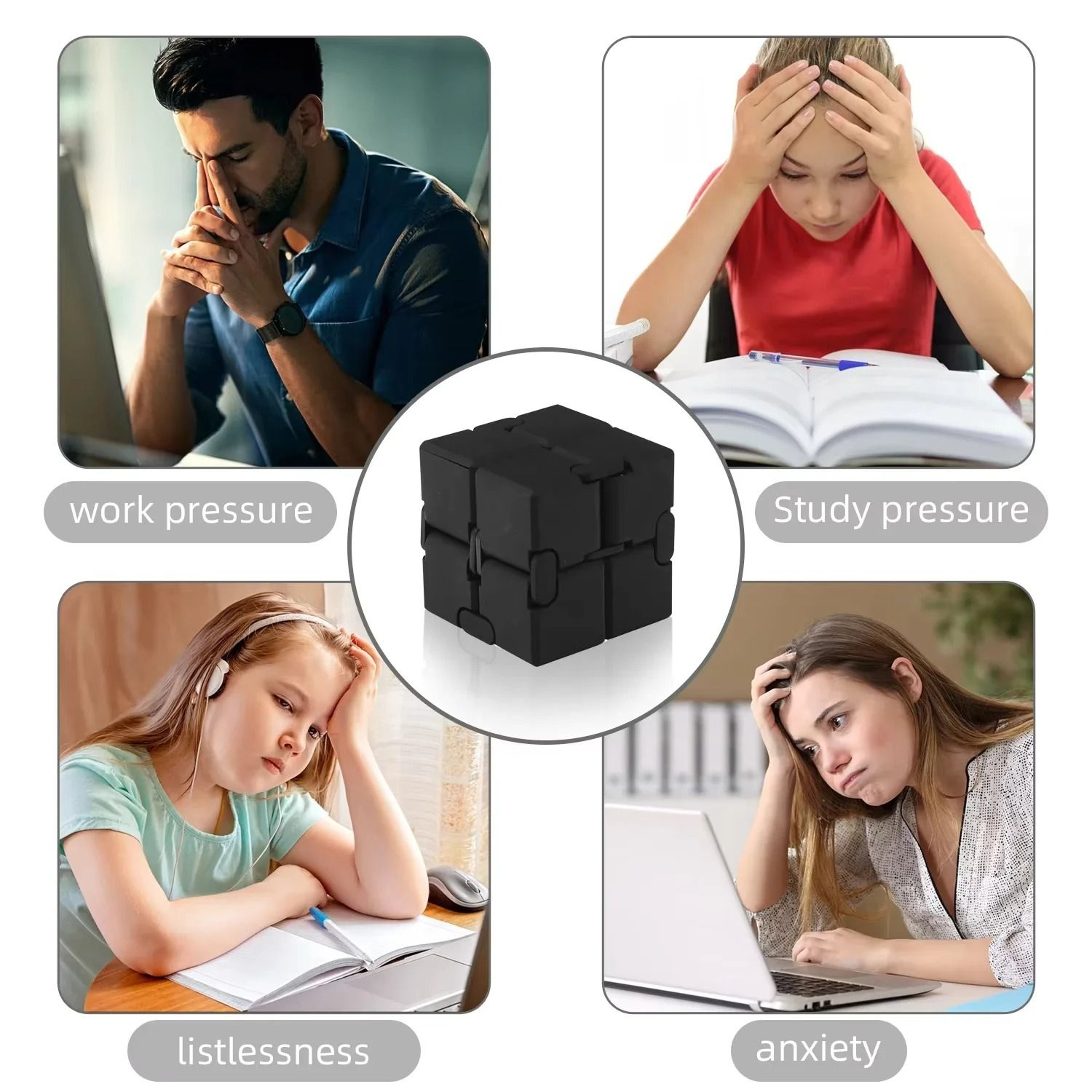 FlowFold Infinity Cube Fidget Toy For Calm Focus Anywhere 6