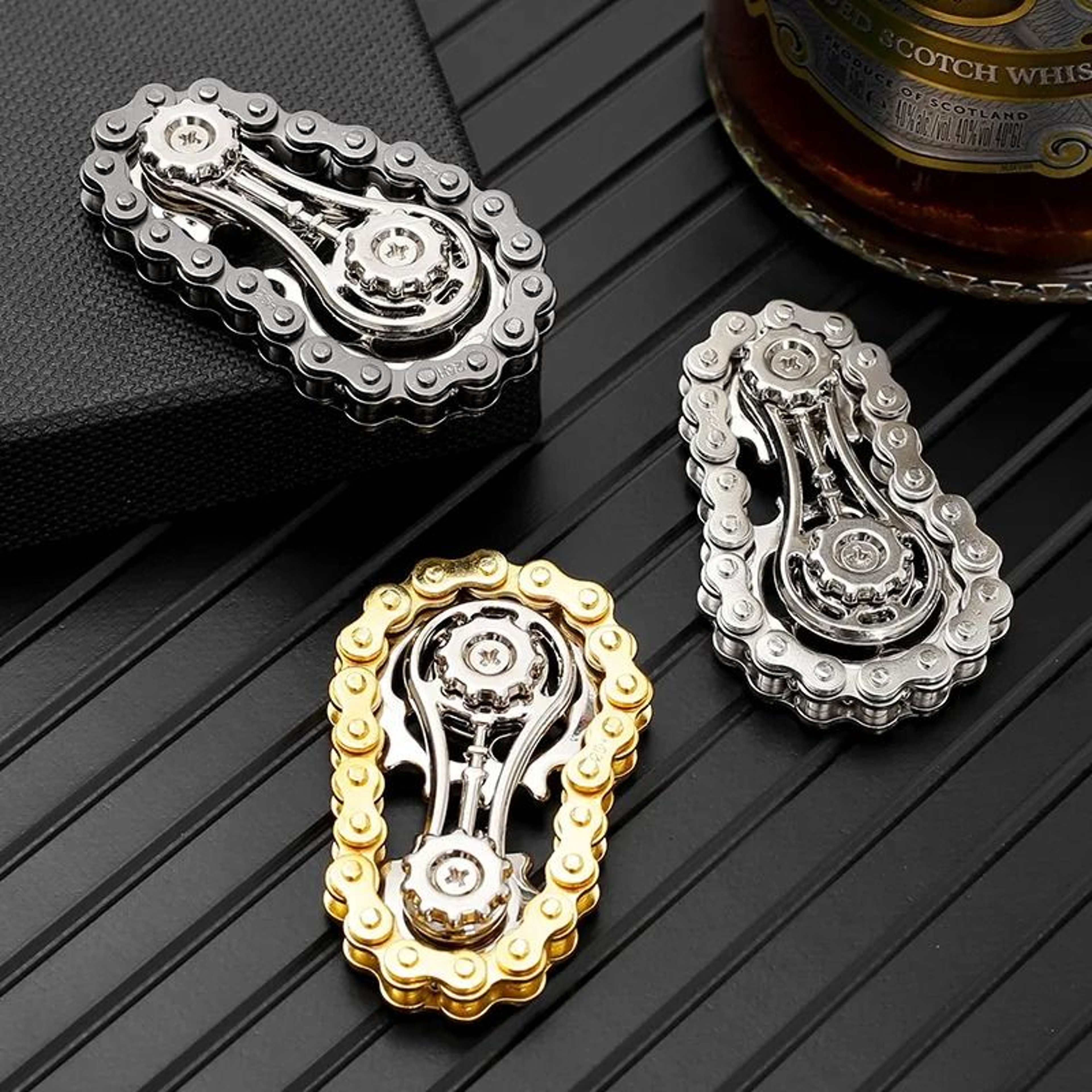 GearFlow Metal Sprocket Fidget Spinner For Calmer Focus Anywhere 5