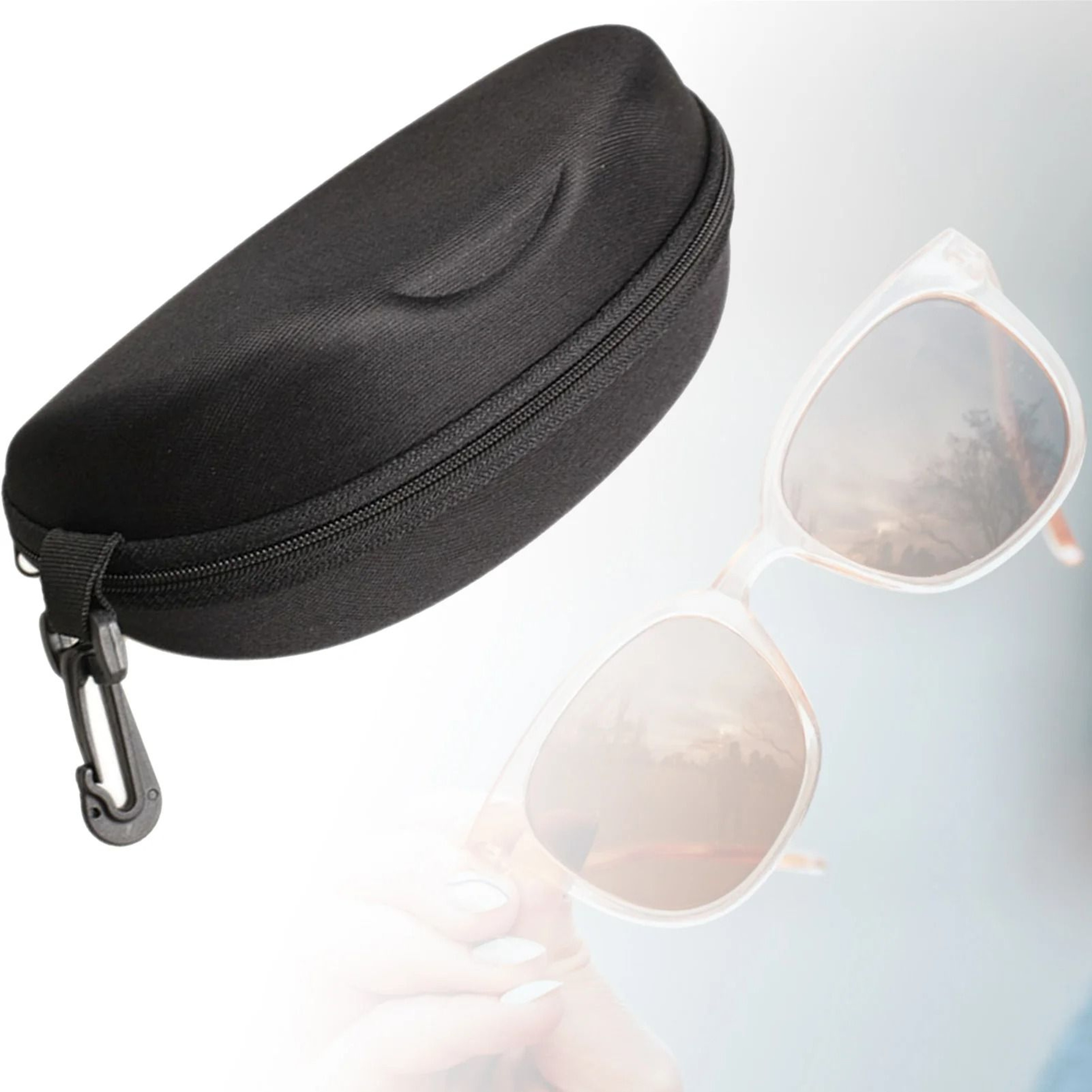 ShieldShell Hard EVA Glasses Case With Secure Zipper Protection 0