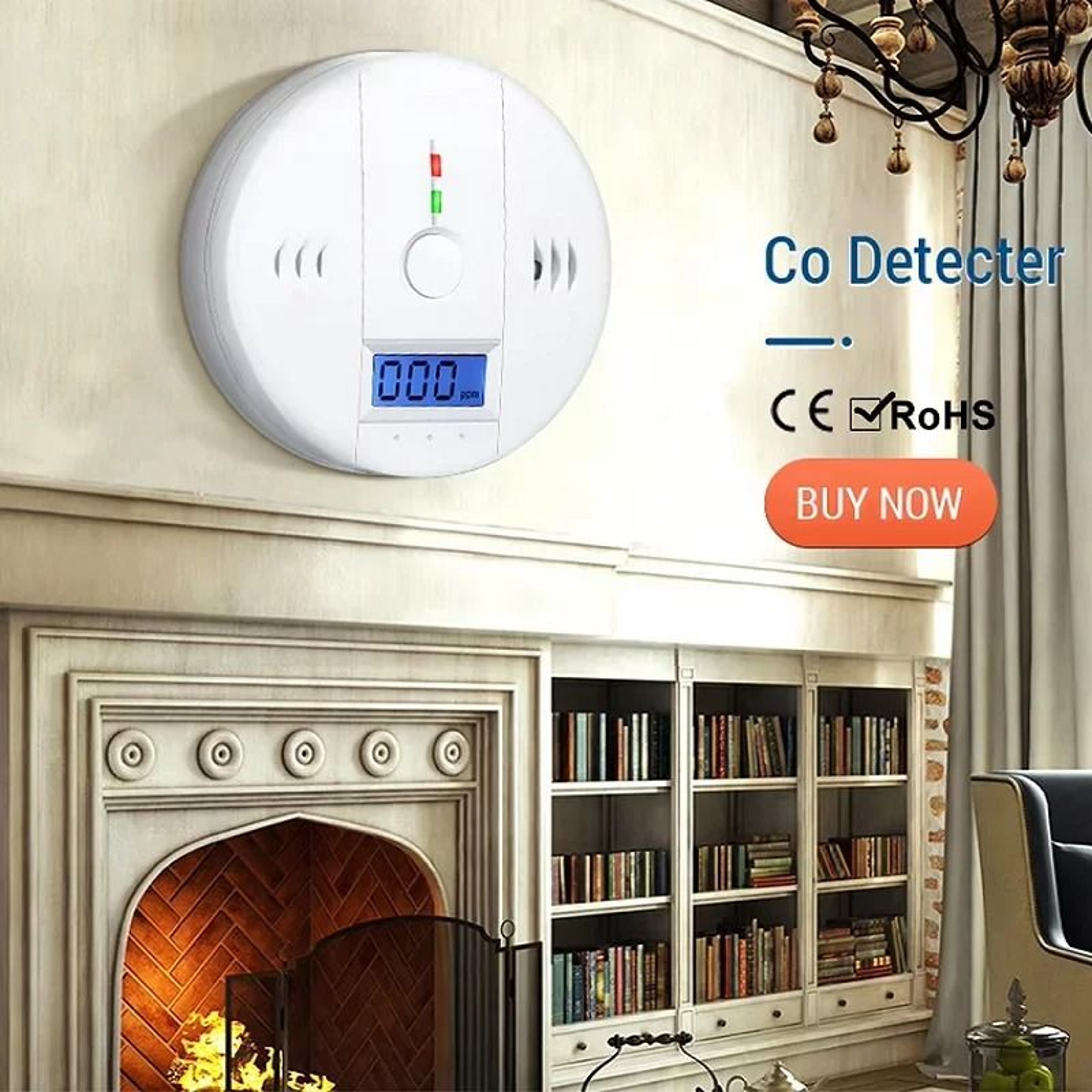 SafeView Carbon Monoxide Detector With LCD Warning Alarm 3