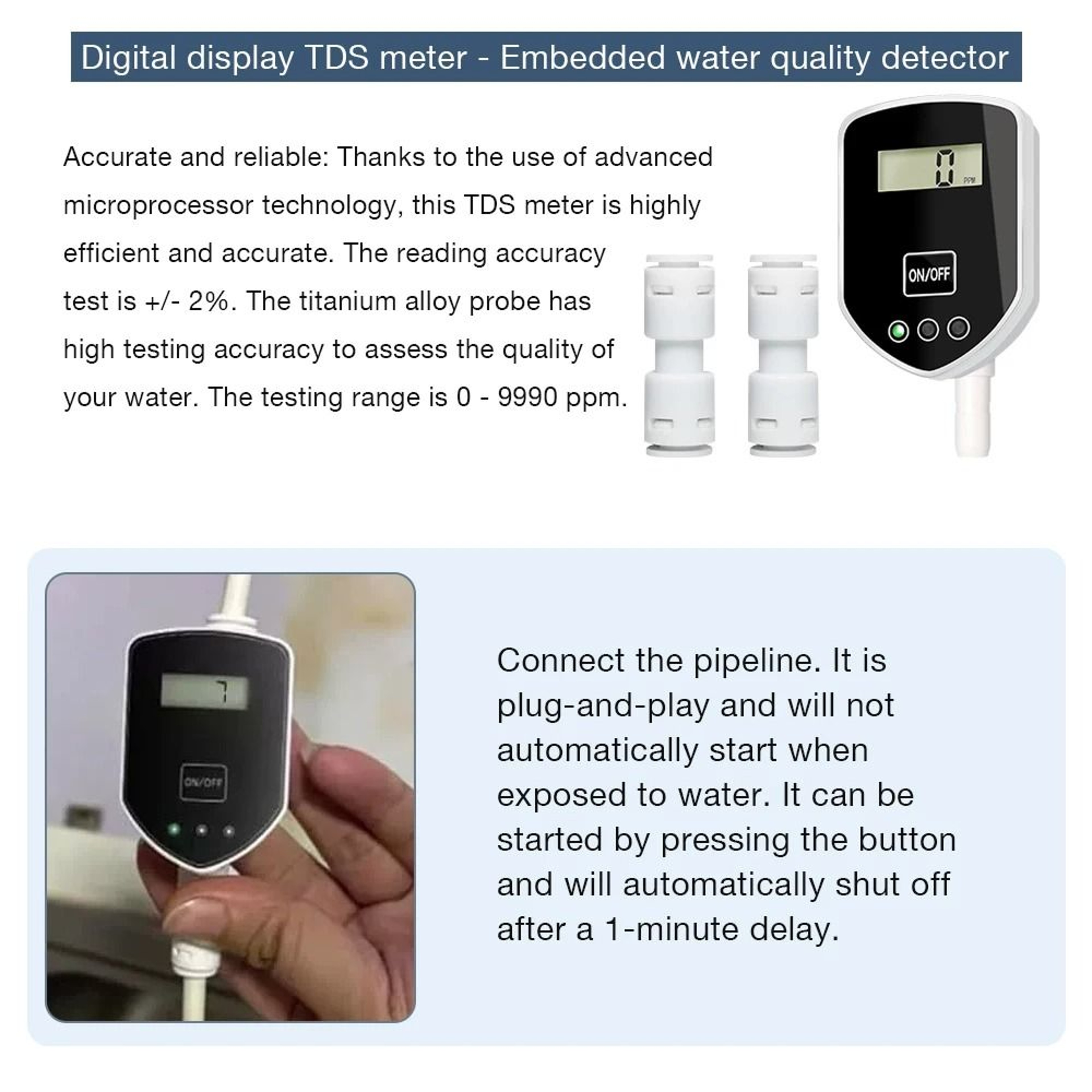 AquaSense Digital TDS Meter And Water Quality Tester 4