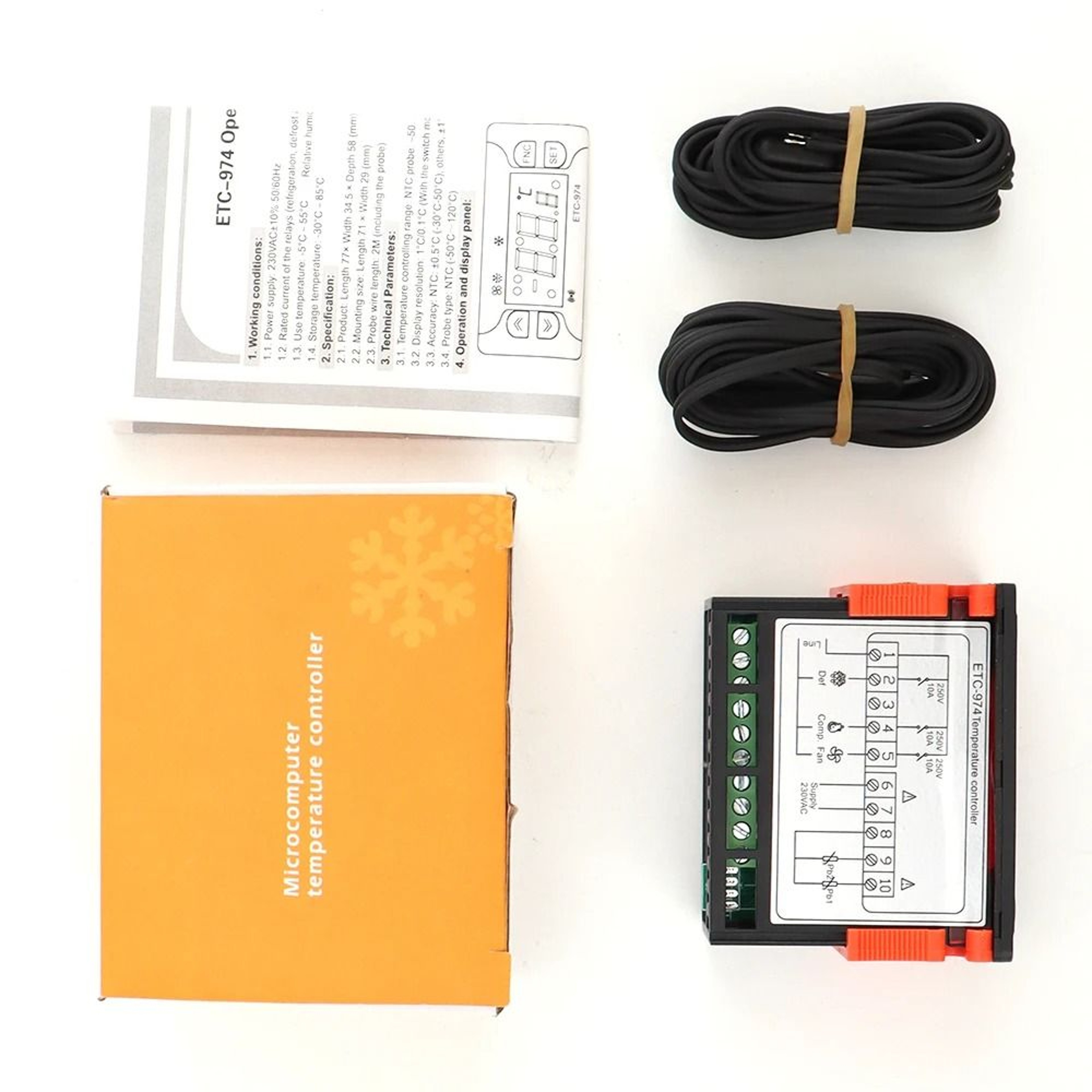 ETC974 Digital Temperature Controller With Dual NTC Sensors 2