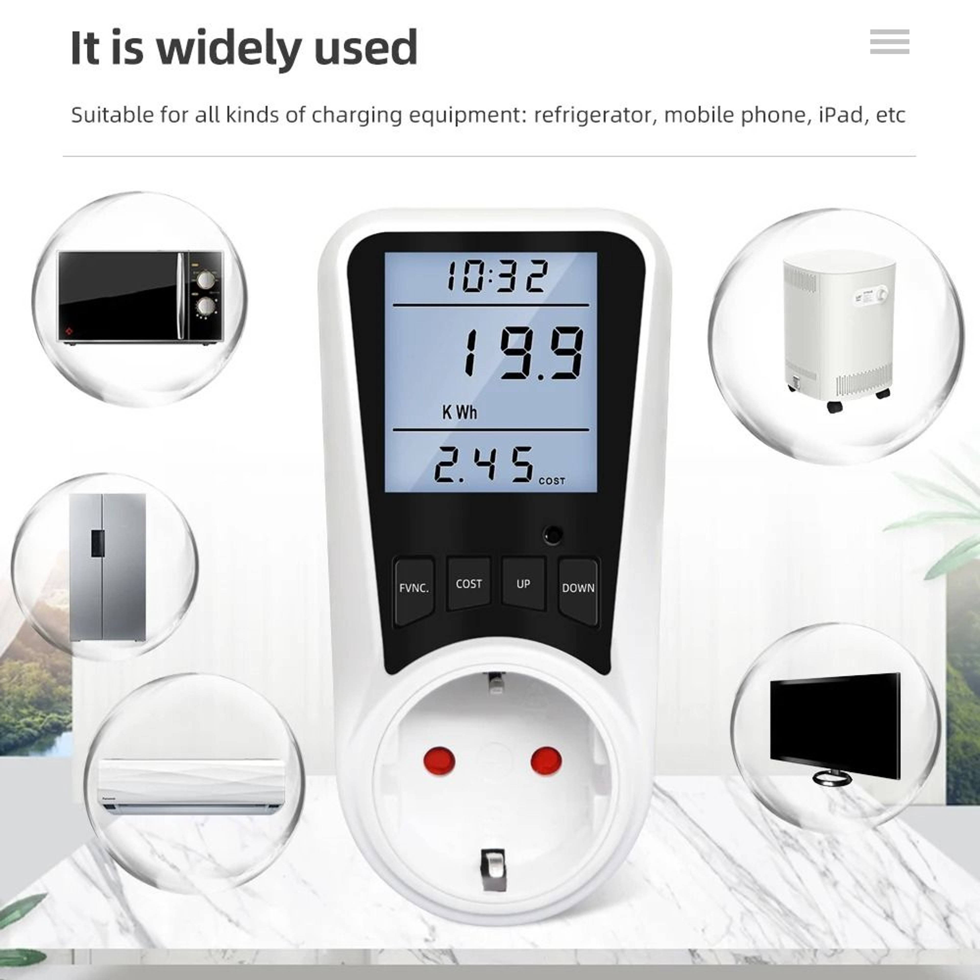 PowerTrack PlugIn Power Meter And Electricity Usage Monitor 8