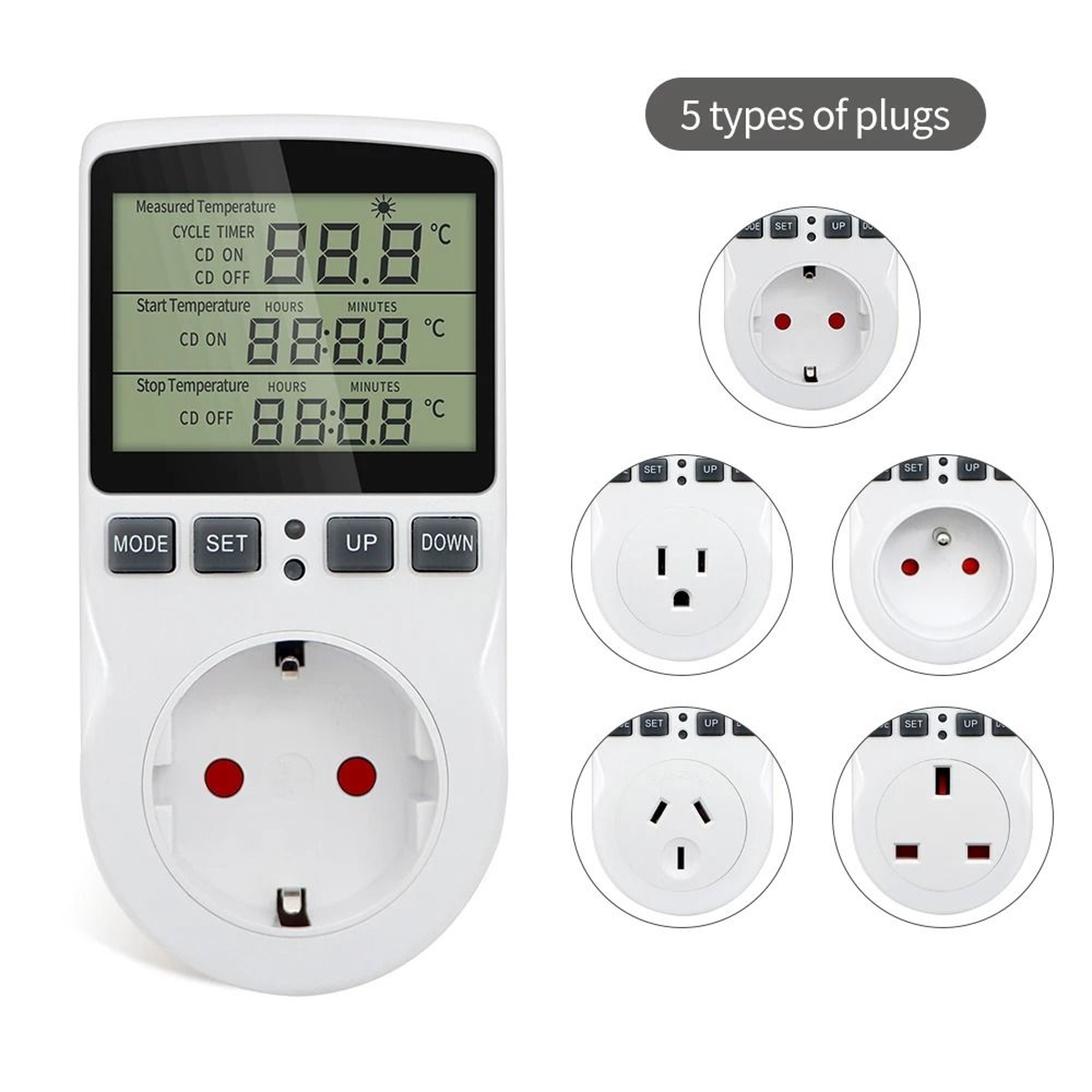 TempGuard Digital Temperature Controller And Thermostat Outlet With Timer 0