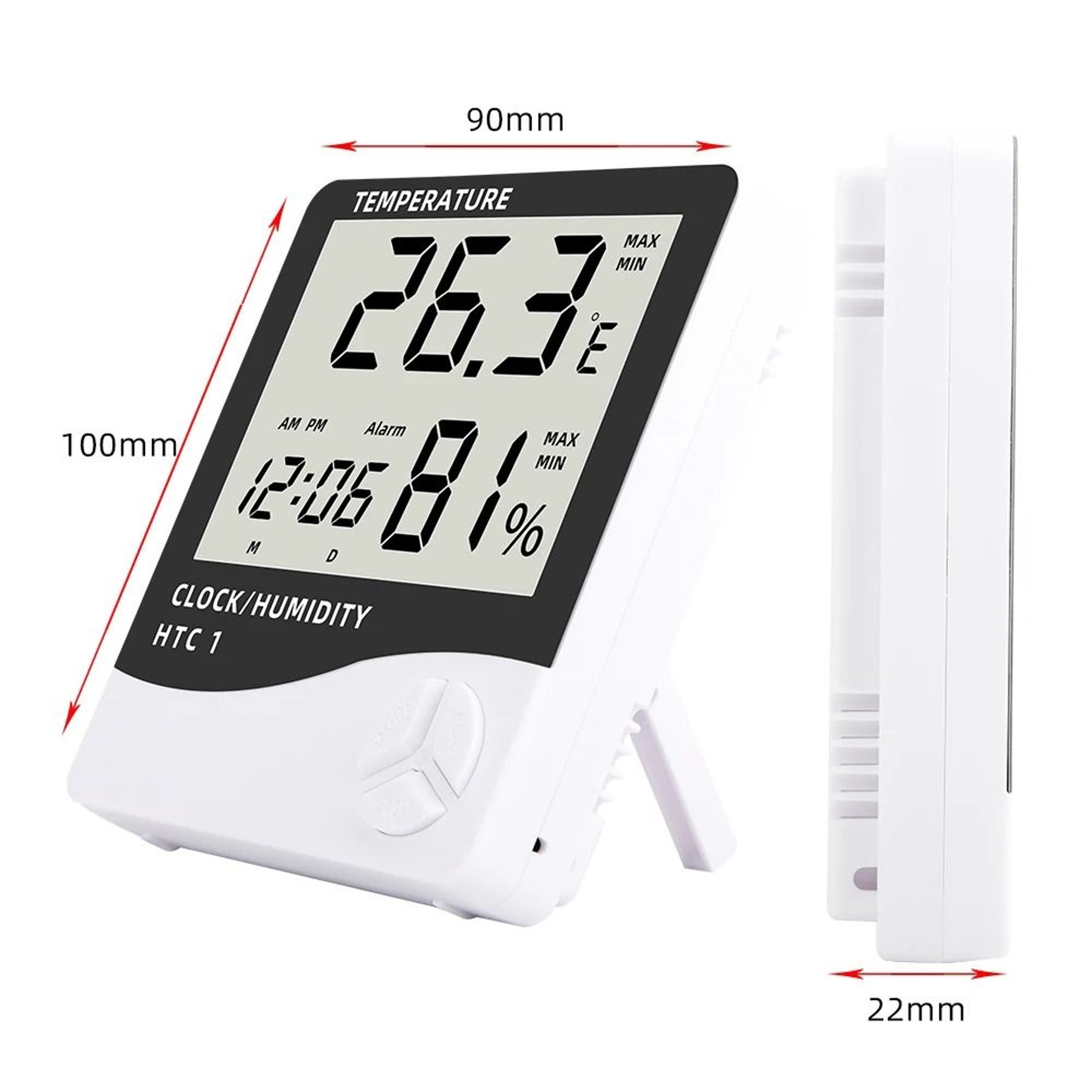 ClimateClock HTC1HTC2 Digital Thermometer Hygrometer And Clock 4