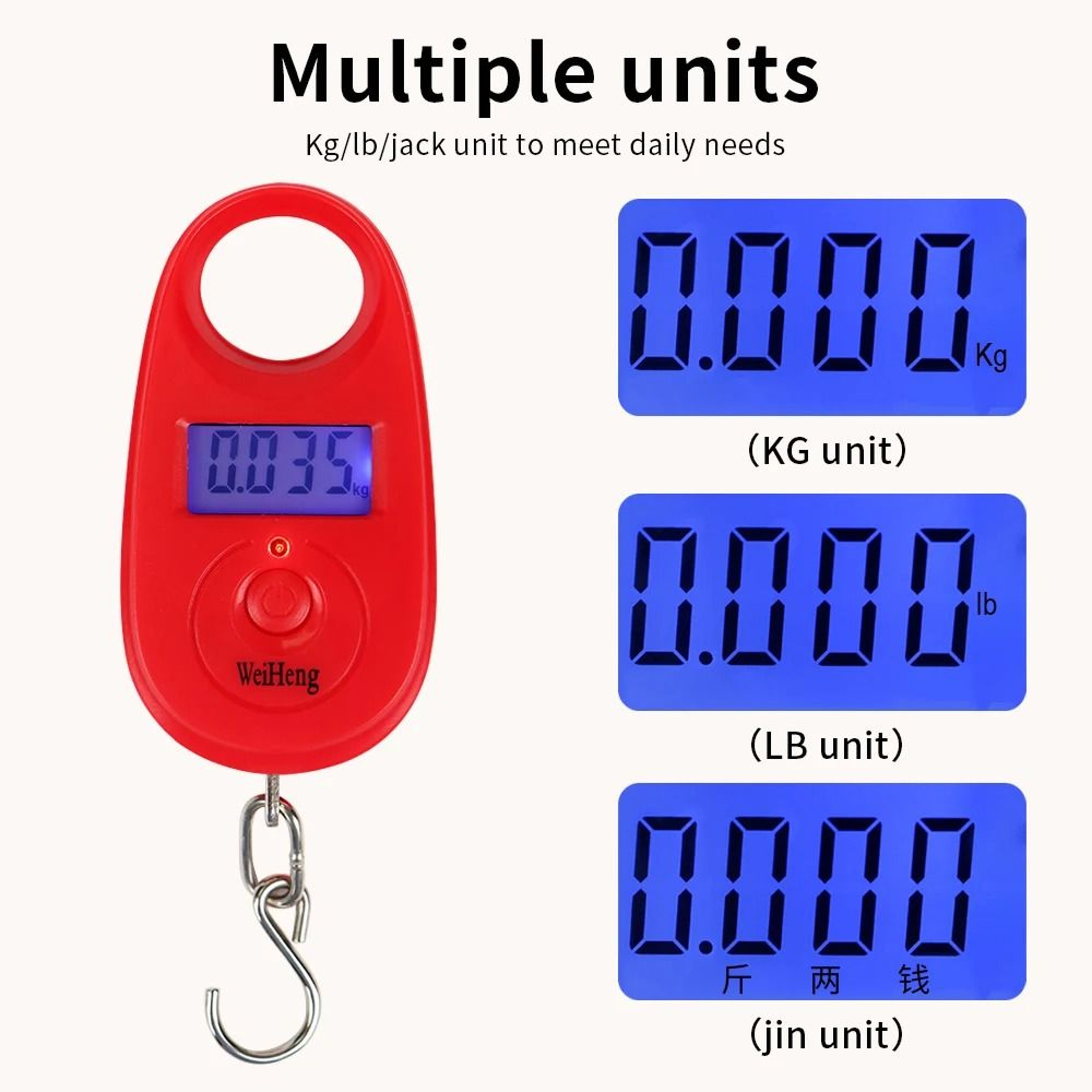 HookMate 25kg Digital Hanging Scale Fishing And Luggage Scale 6