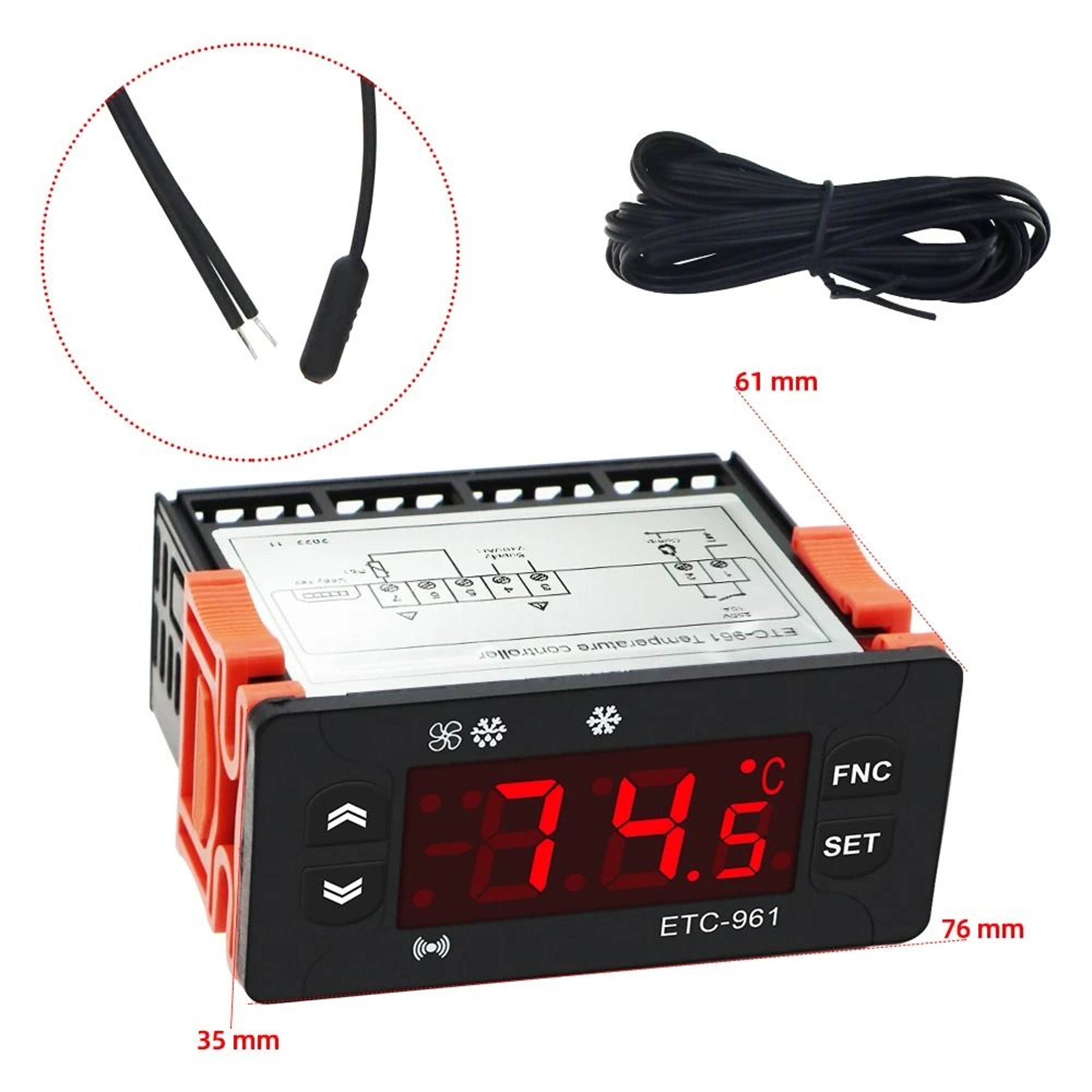 ChillGuard ETC961 Digital Temperature Controller And Refrigeration Thermostat 4