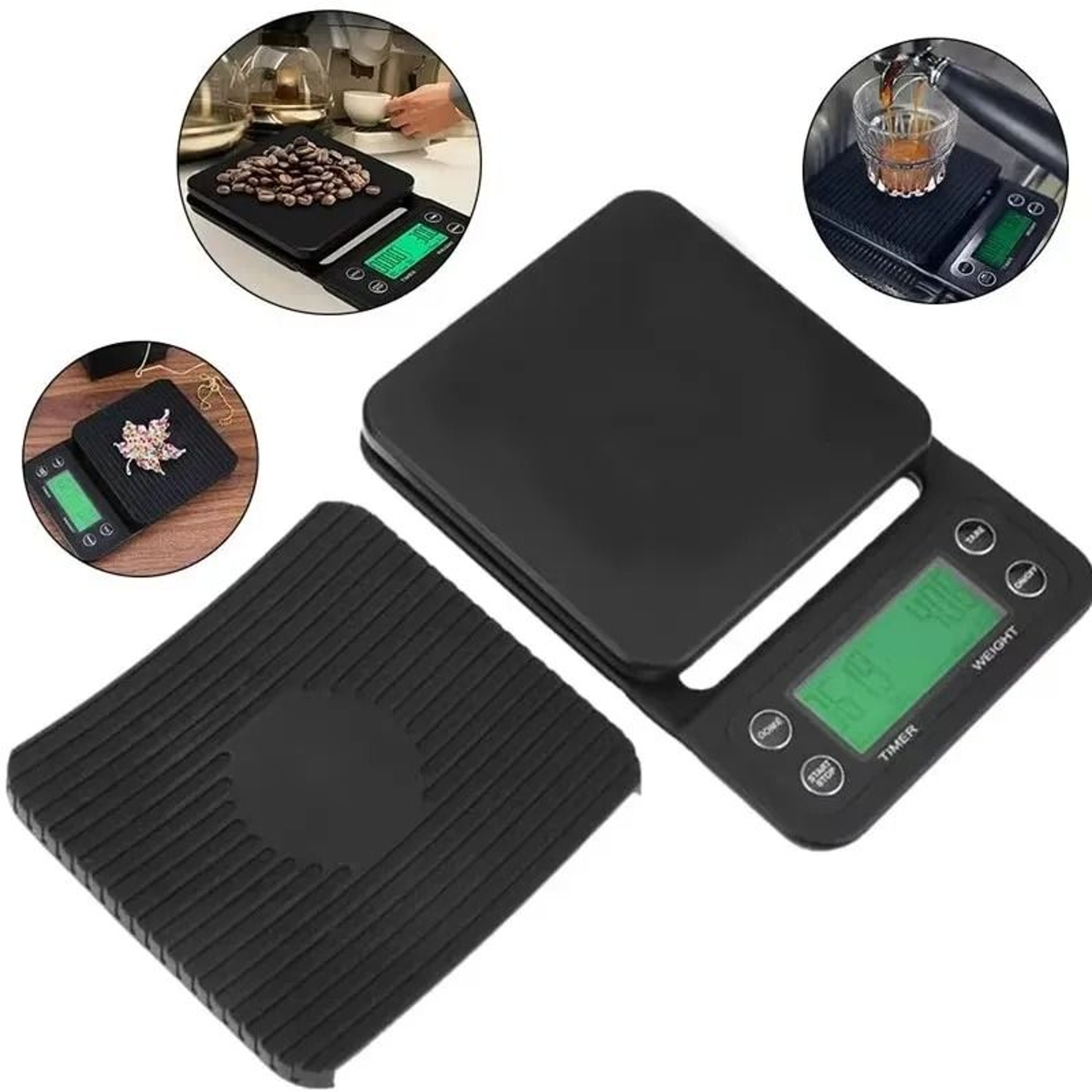 BrewBalance Digital Coffee Scale With Timer And 01g Precision Scale 2