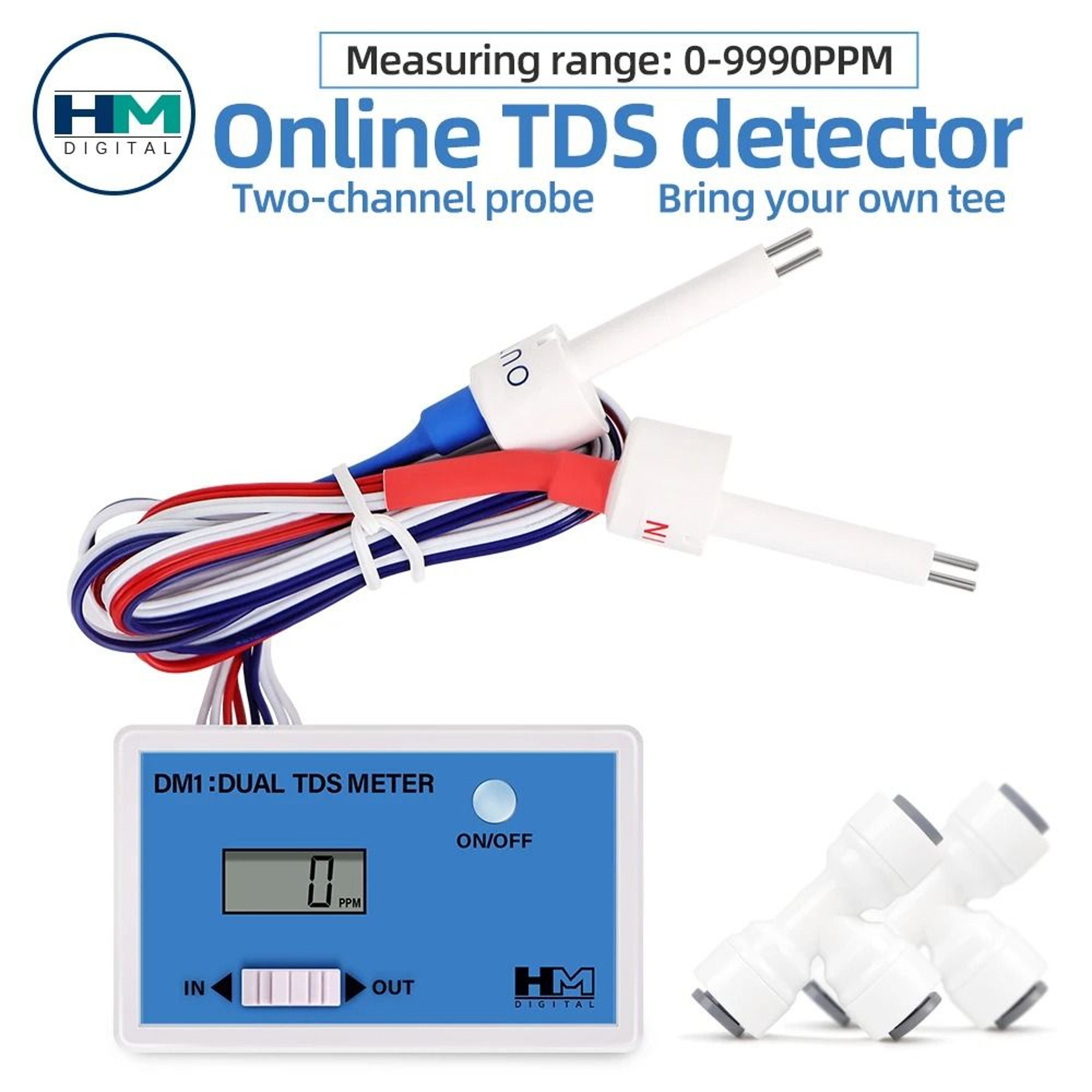 AquaCompare Dual Probe TDS Meter And Inline Water Quality Monitor 0