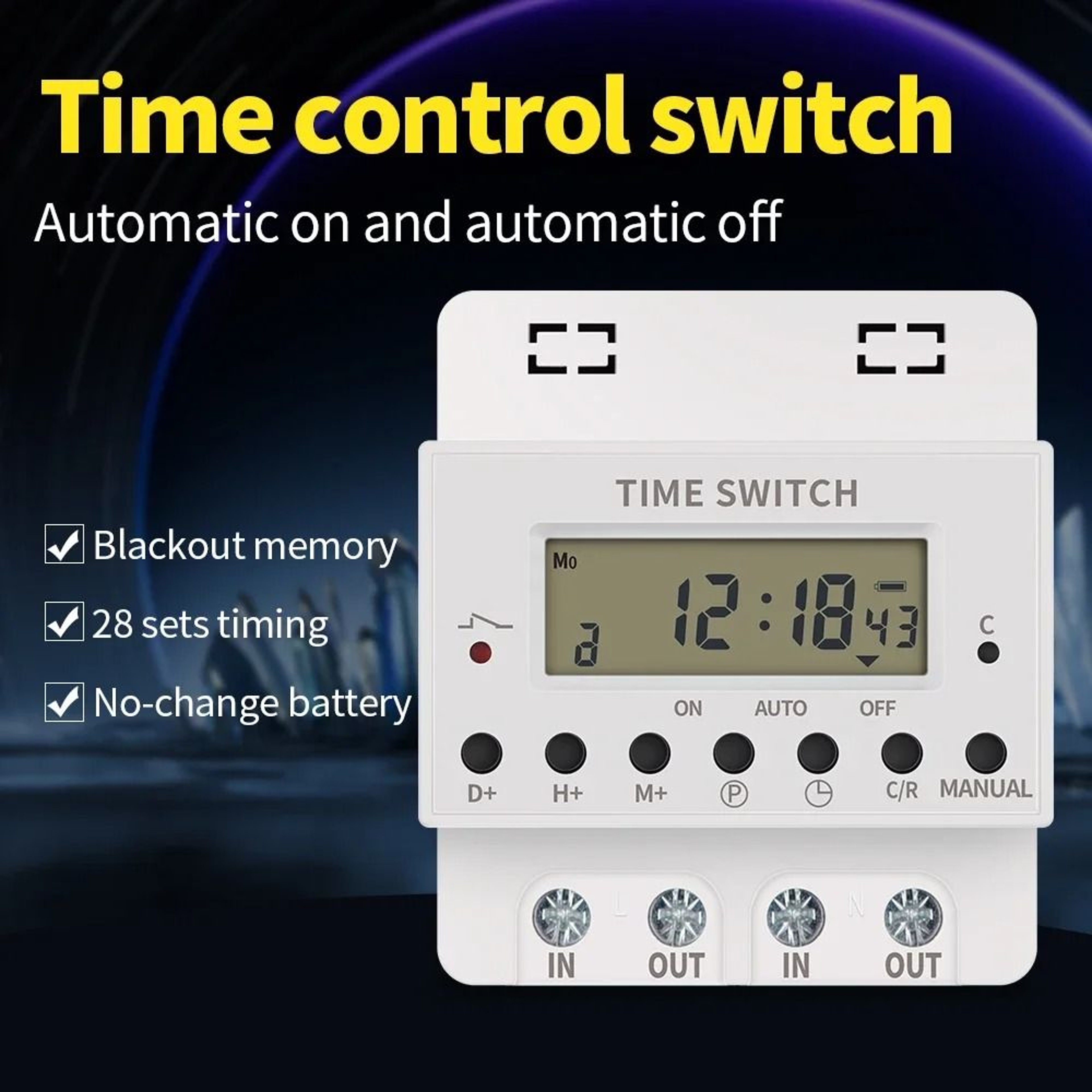 PowerSchedule 220V Digital Timer Switch And DIN Rail Timer 60A80A100A 9