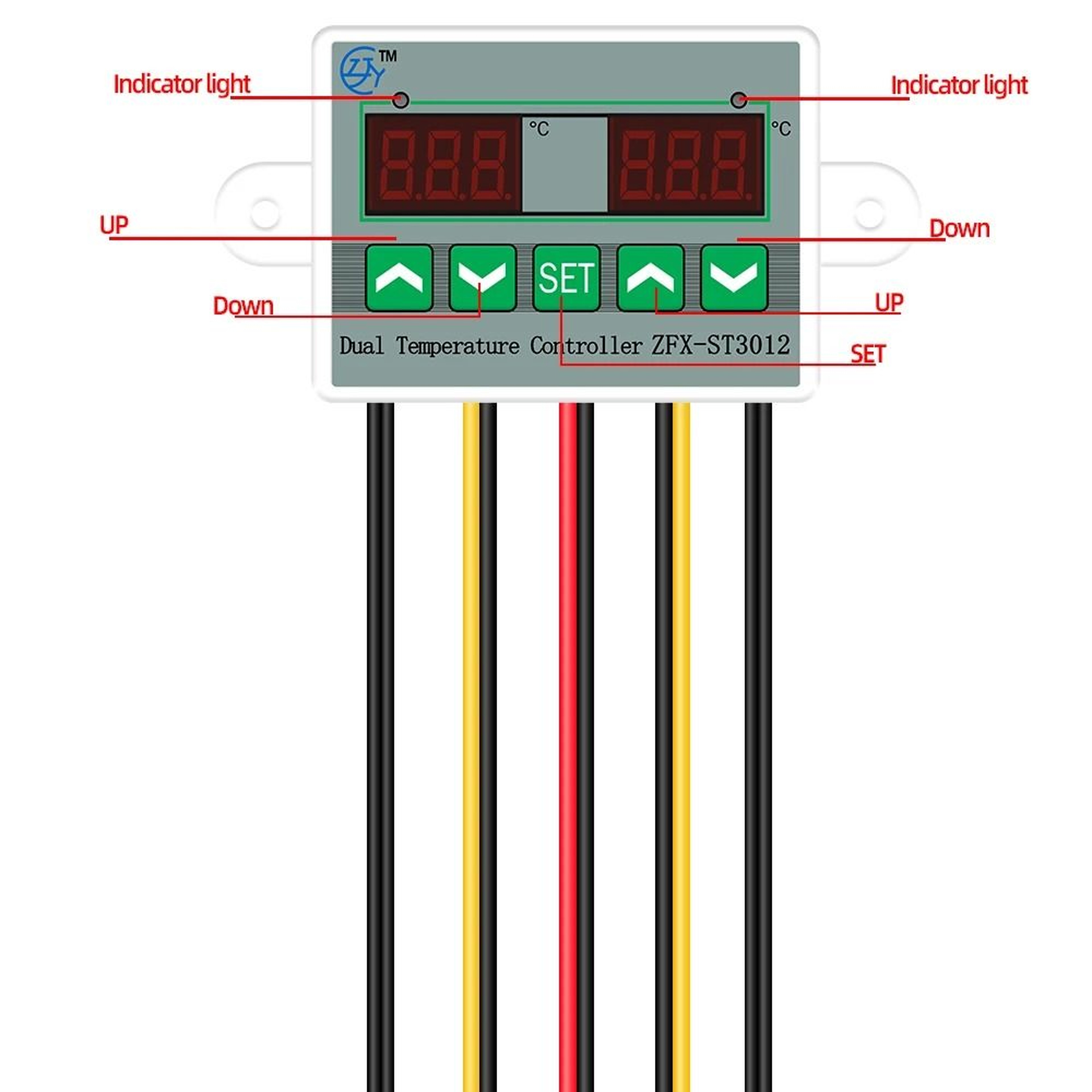 ST3012 Dual Temperature Controller And Digital Thermostat Controller 4