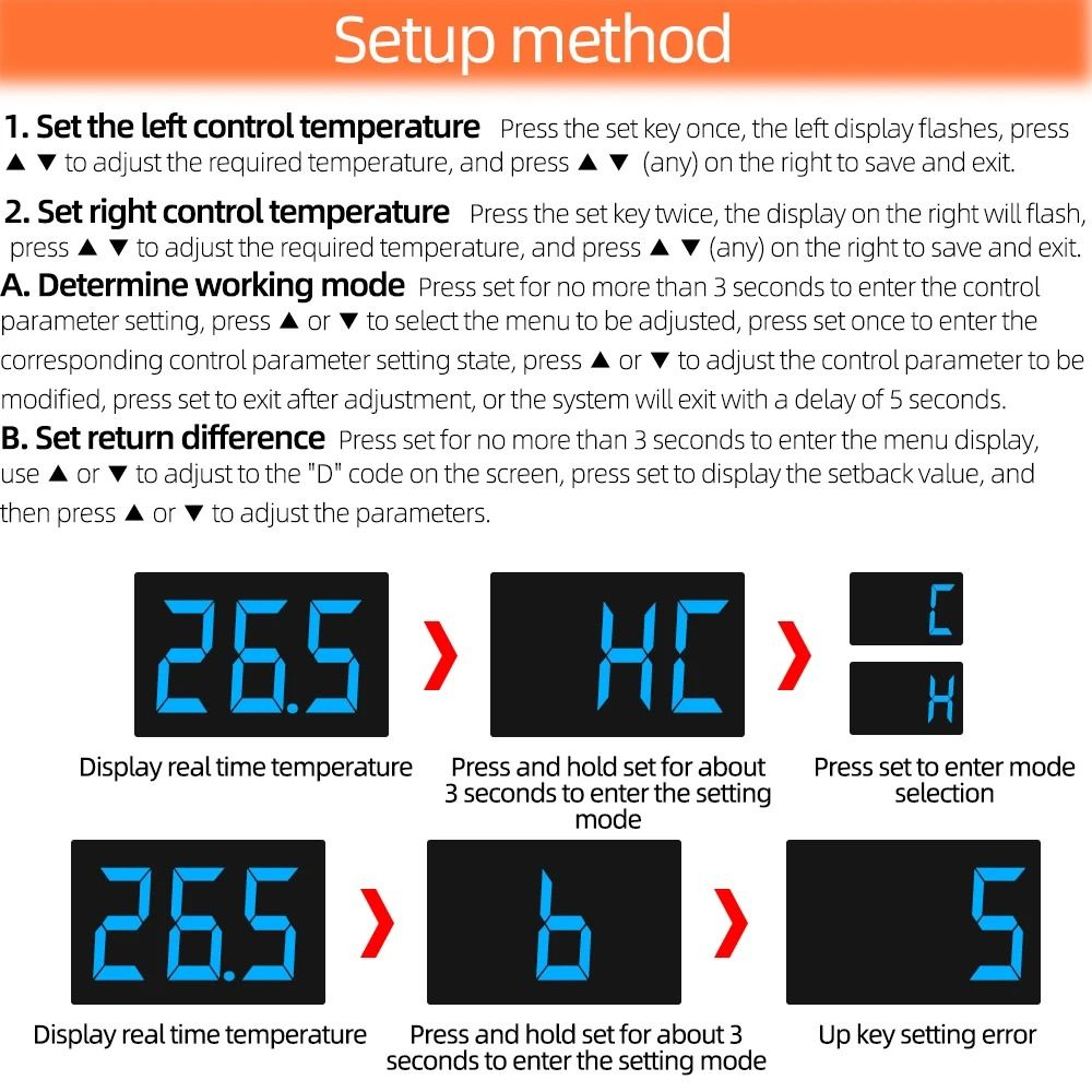 ST3012 Dual Temperature Controller And Digital Thermostat Controller 3
