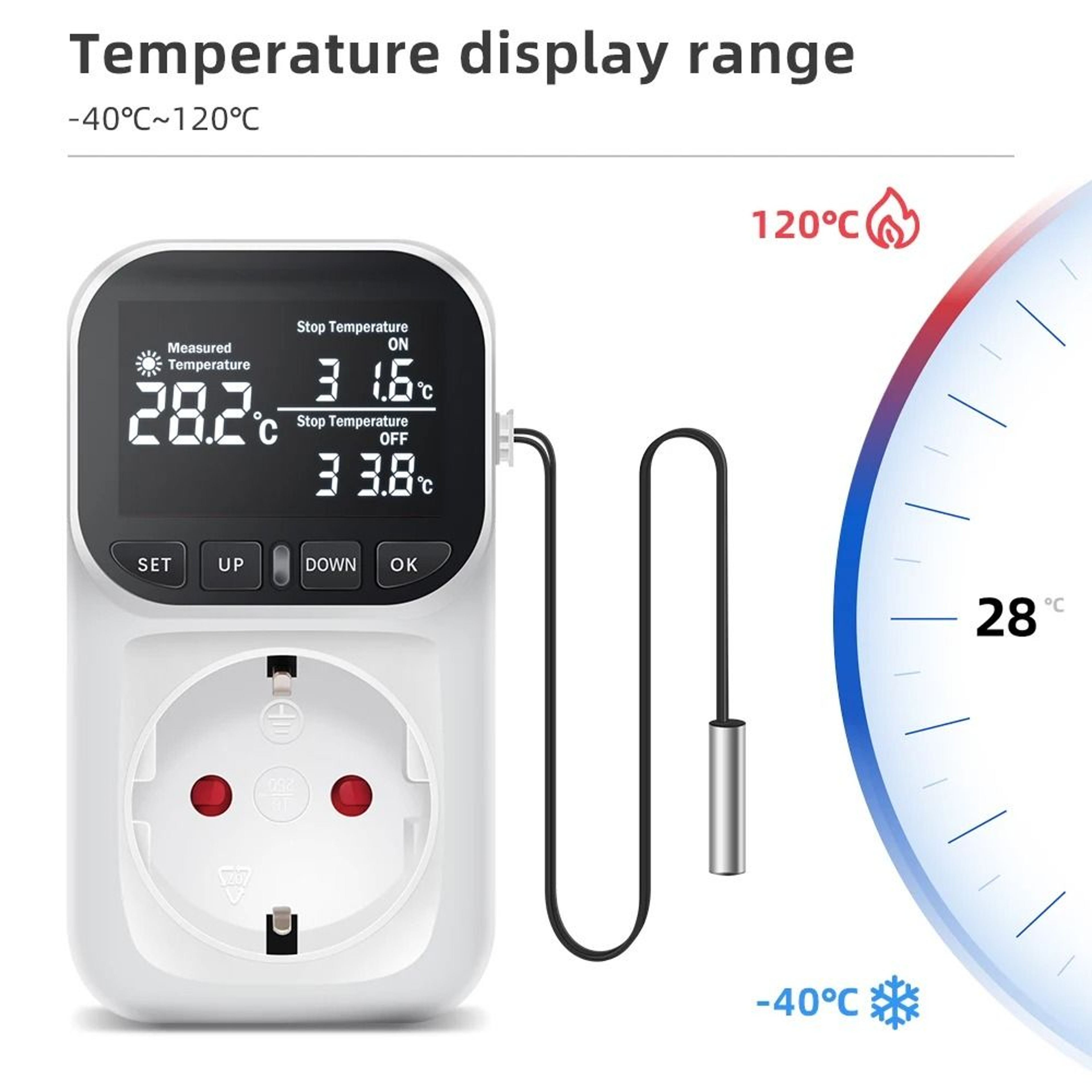 TempGuard 220V Digital Temperature Controller Socket With Timer 4