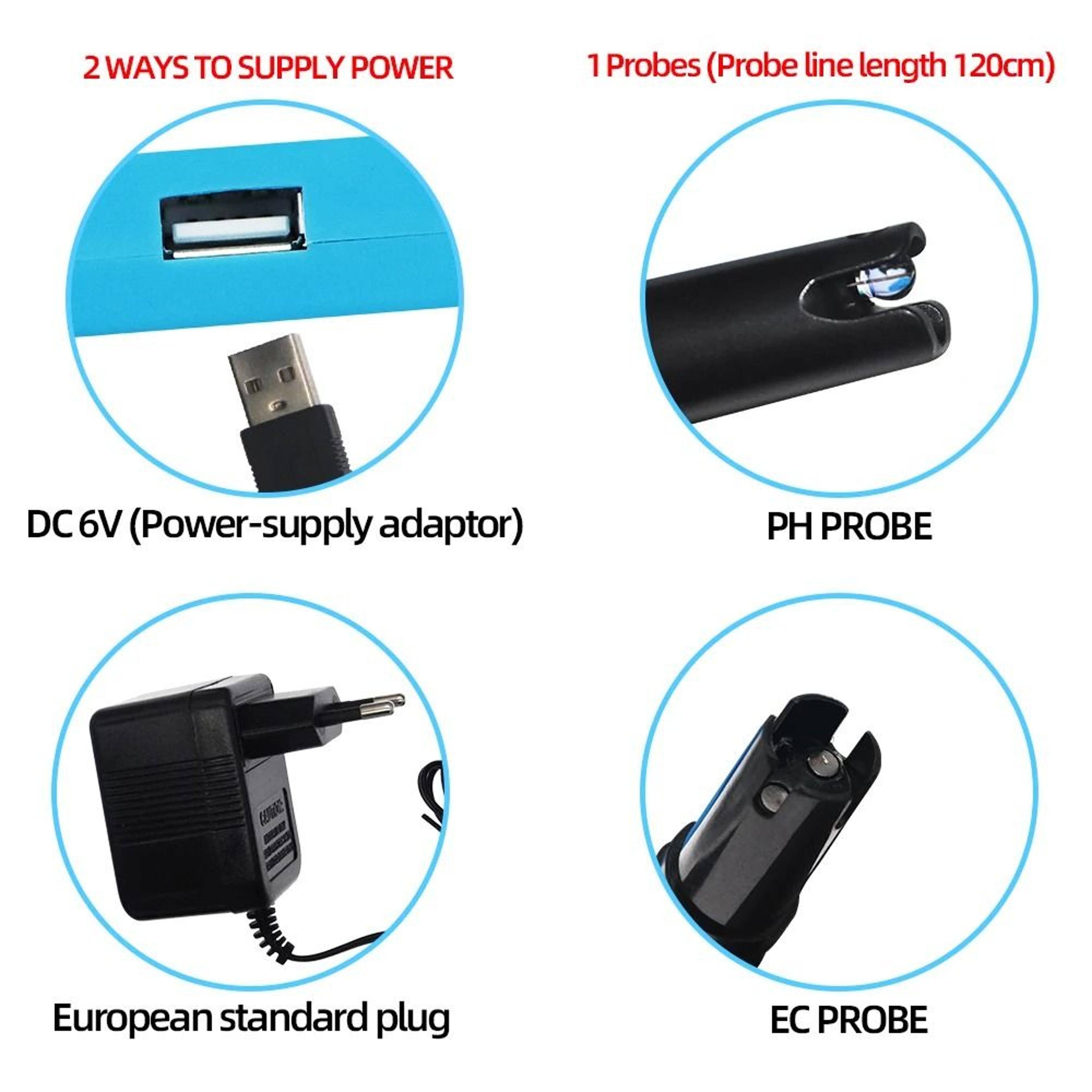 AquaSense PHEC2981 Digital PH And EC Meter With Temperature Display 3