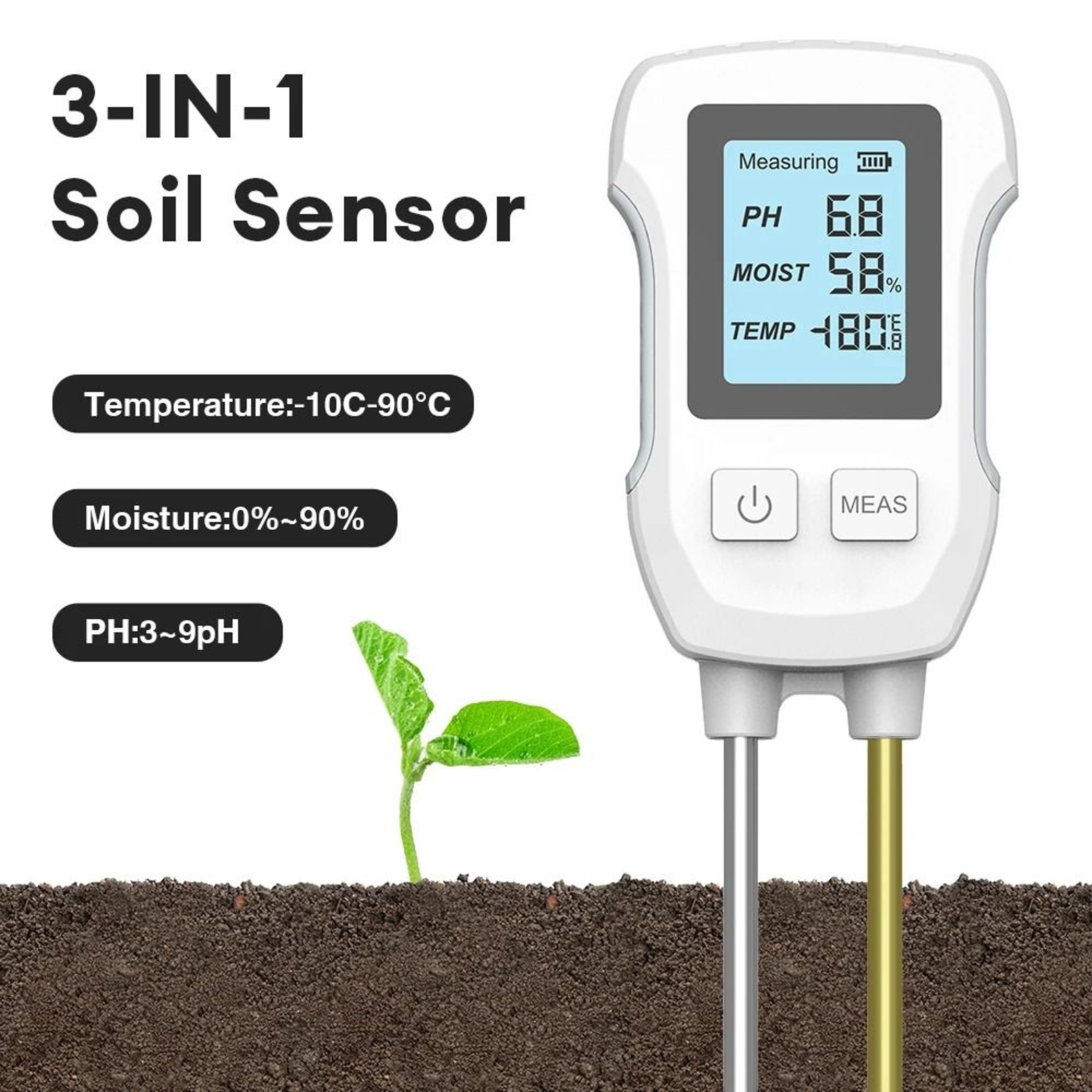 GrowGuide 3 In 1 Soil Meter For PH Moisture And Temperature 1