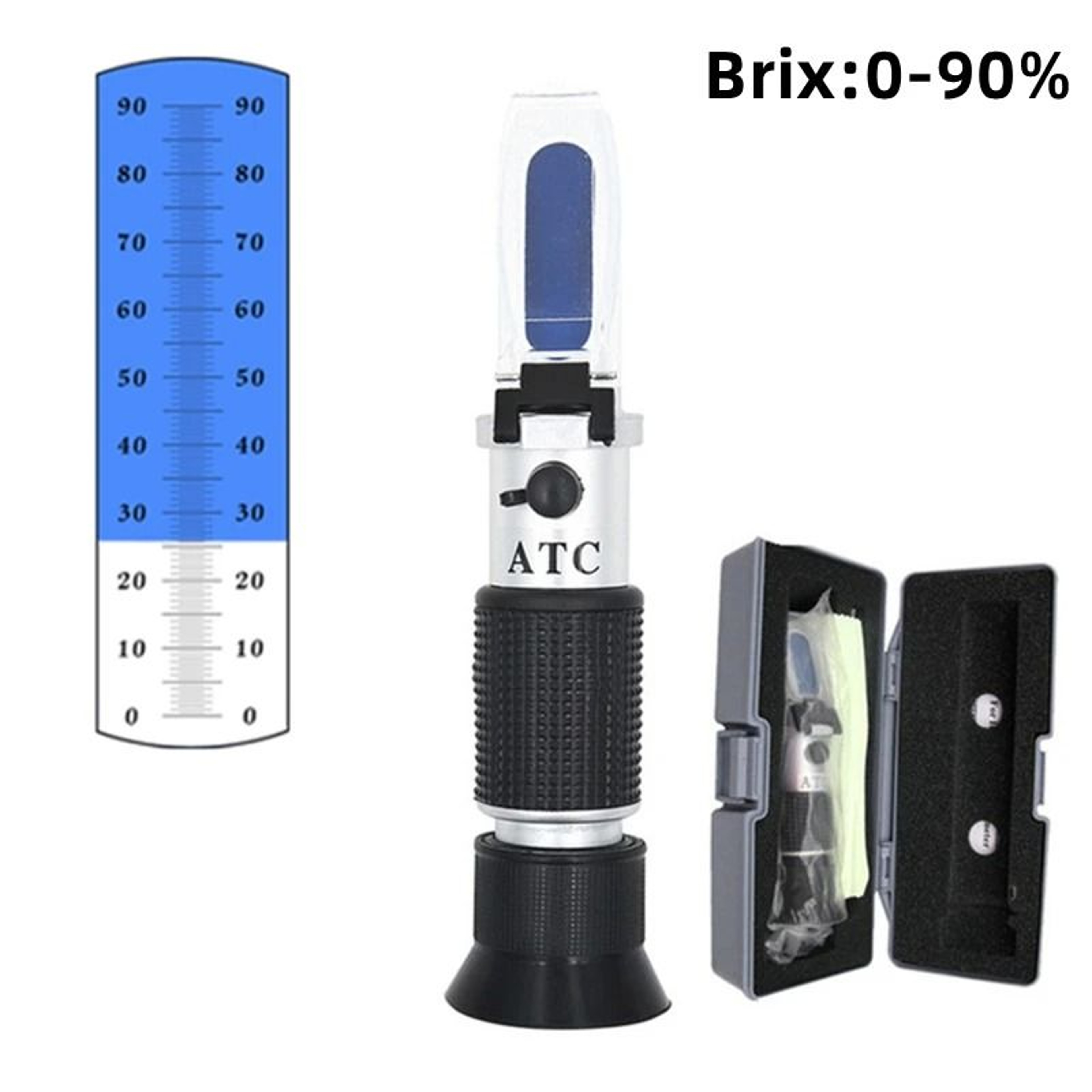 Portable Brix Refractometer And Sugar Concentration Meter For Juice Wine And Honey 4