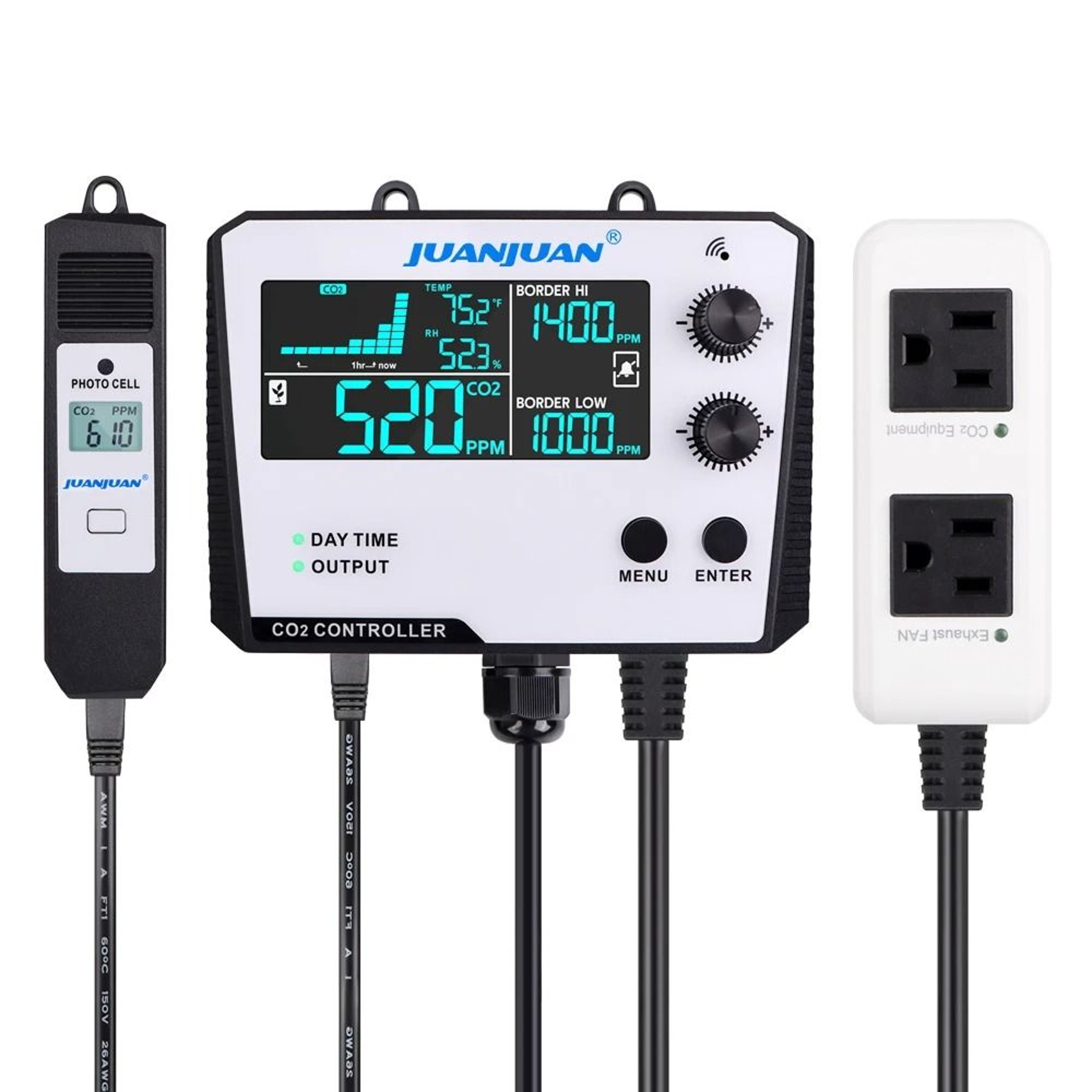 GrowSense CO2 Controller With NDIR CO2 Sensor And Day Night Control 6