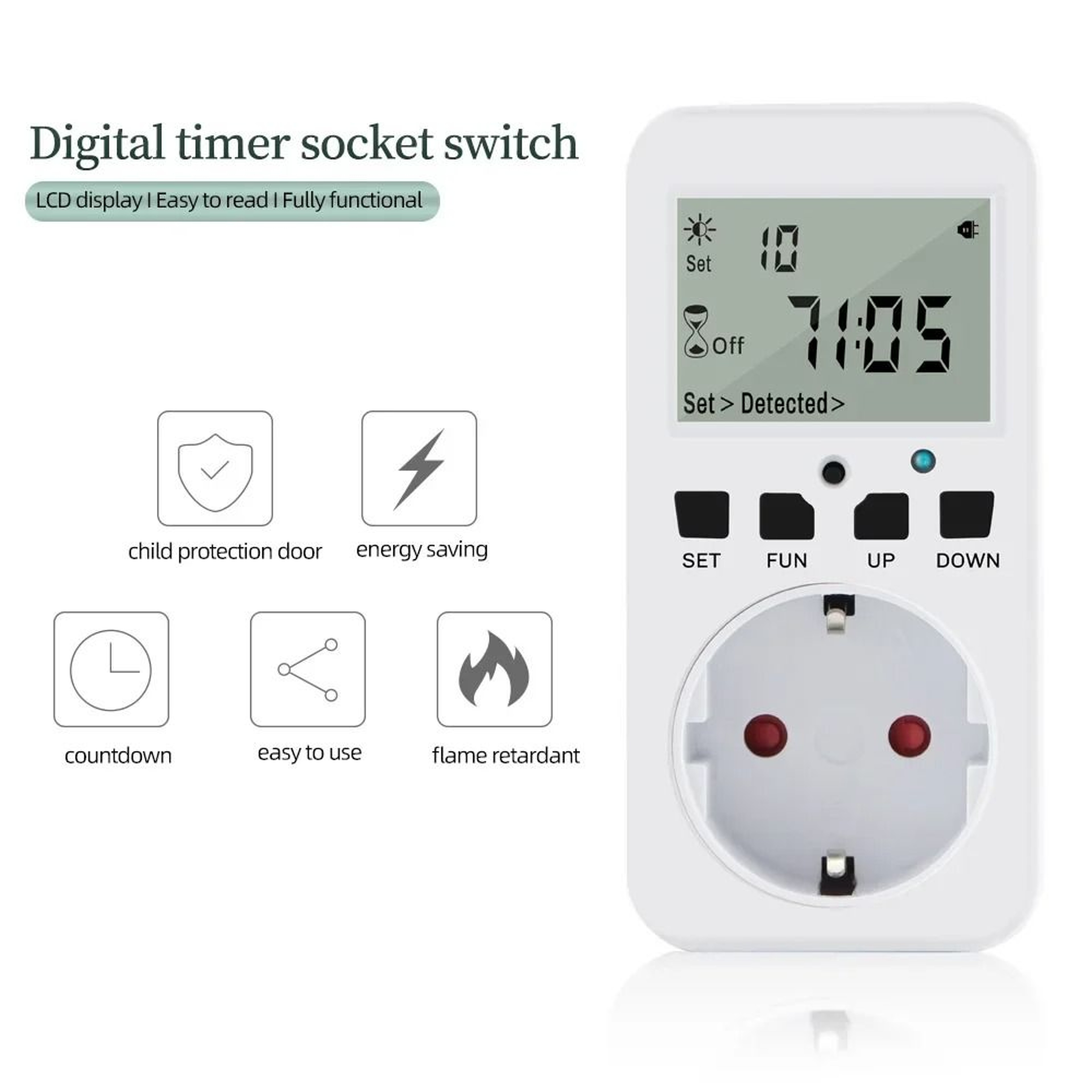 CycleMate Programmable Timer Outlet And Digital Timer Socket 7