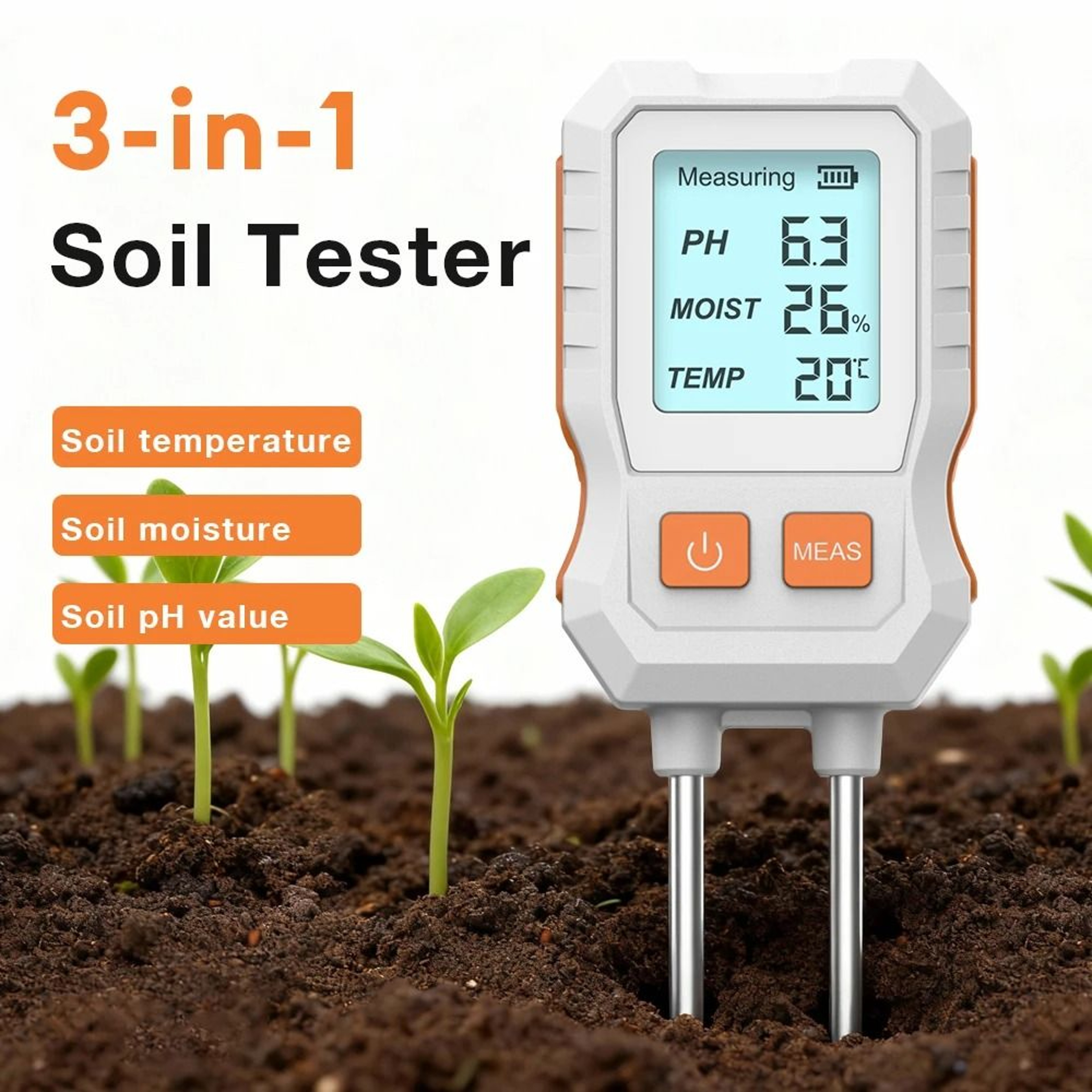 PlantScope Digital Soil Tester And 7in1 Soil Meter With LCD 1
