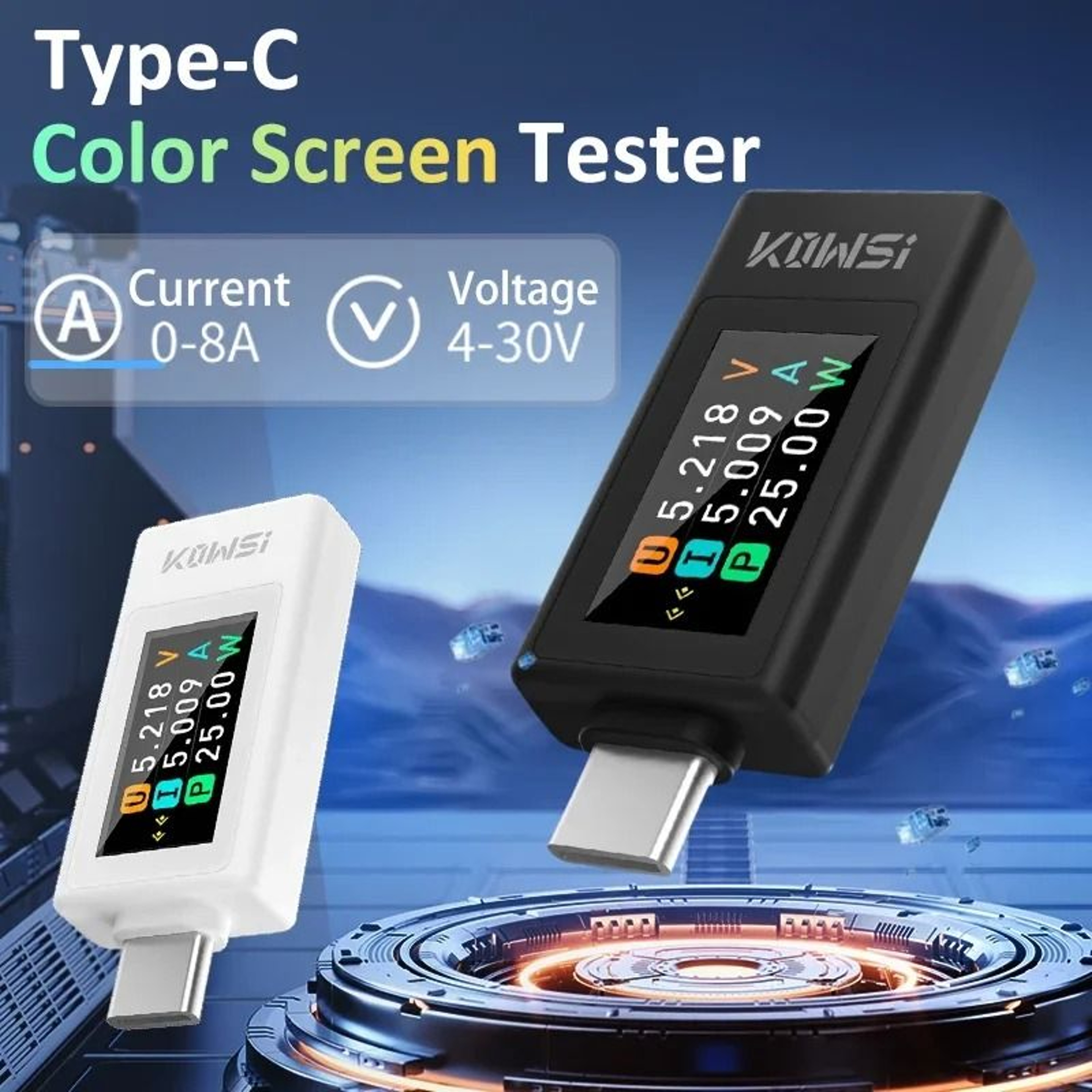 KWS1902L USBC Tester Digital Voltage Current Power Meter 5