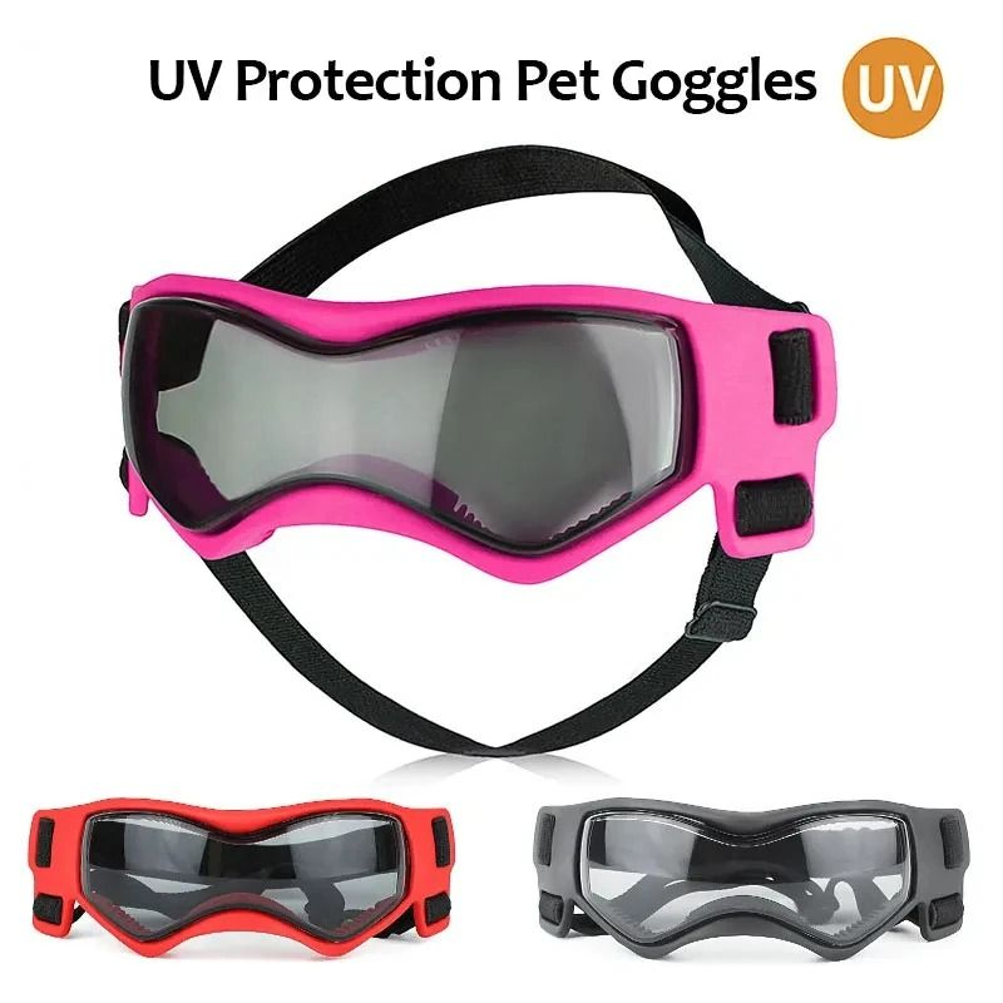 Adjustable AntiUV Dog Goggles Windproof Pet Sunglasses 0