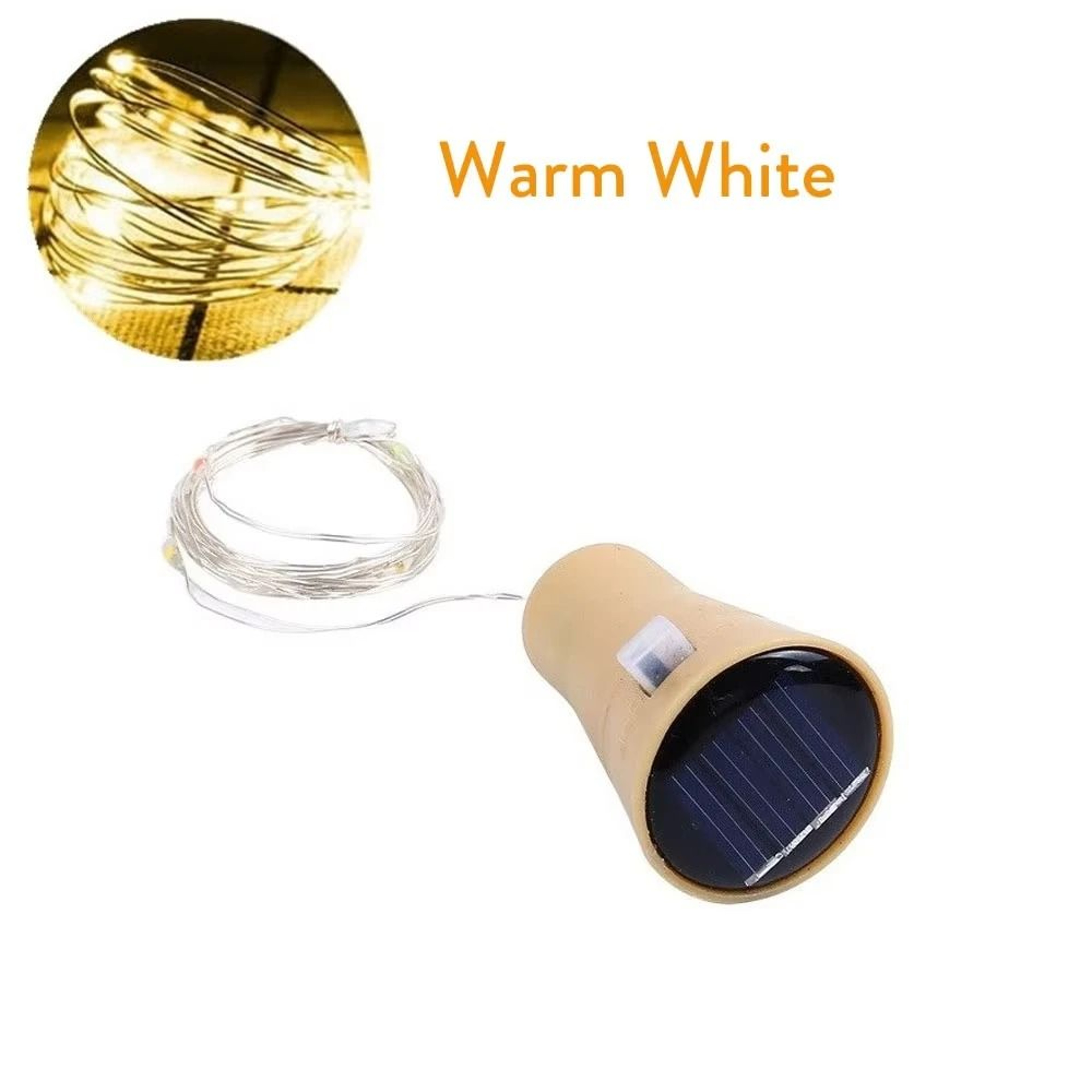 Solar Wine Bottle Cork Fairy Lights With Copper Wire 2