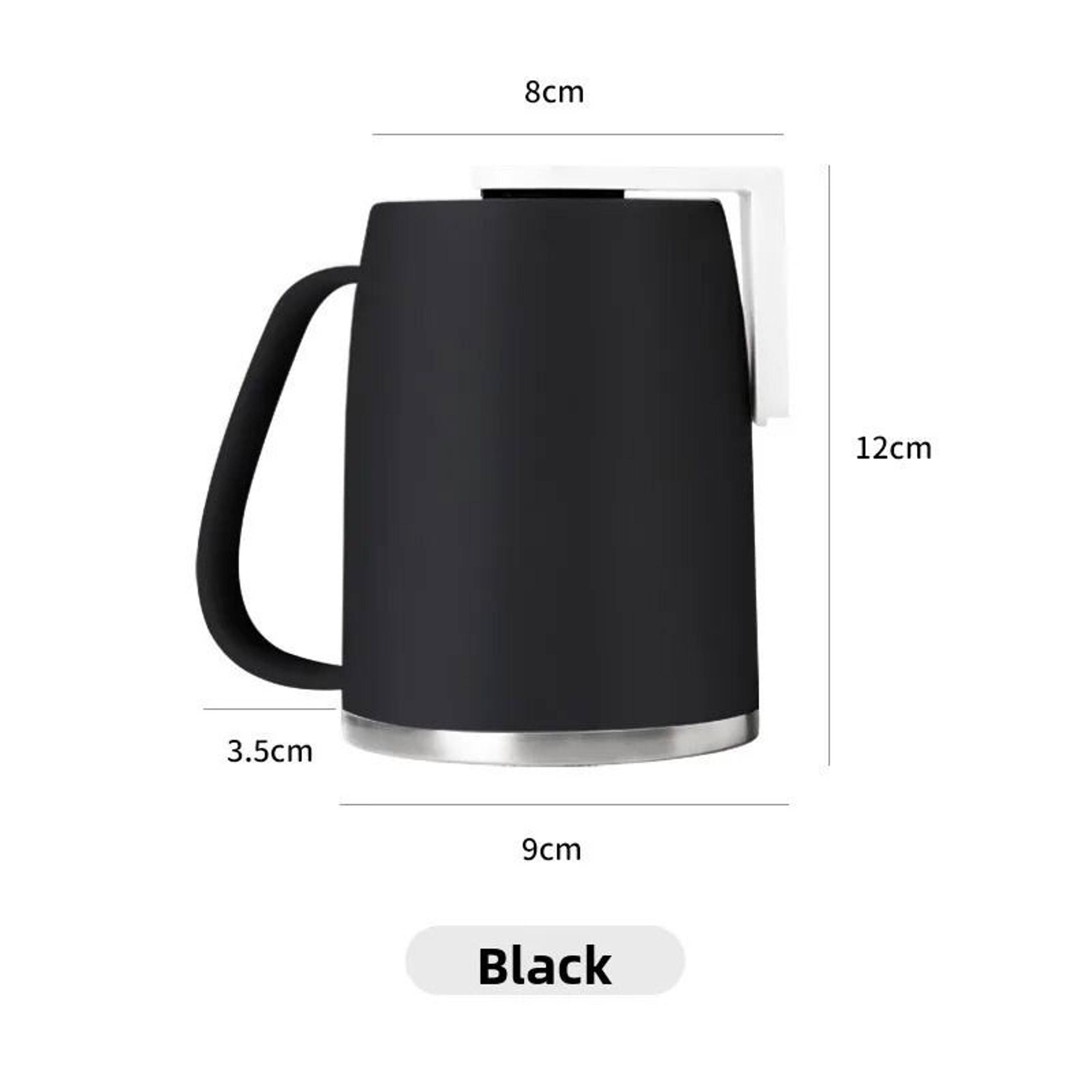 Magnetic 304 Stainless Steel Mouthwash Cup With Wall Holder And Handle 1