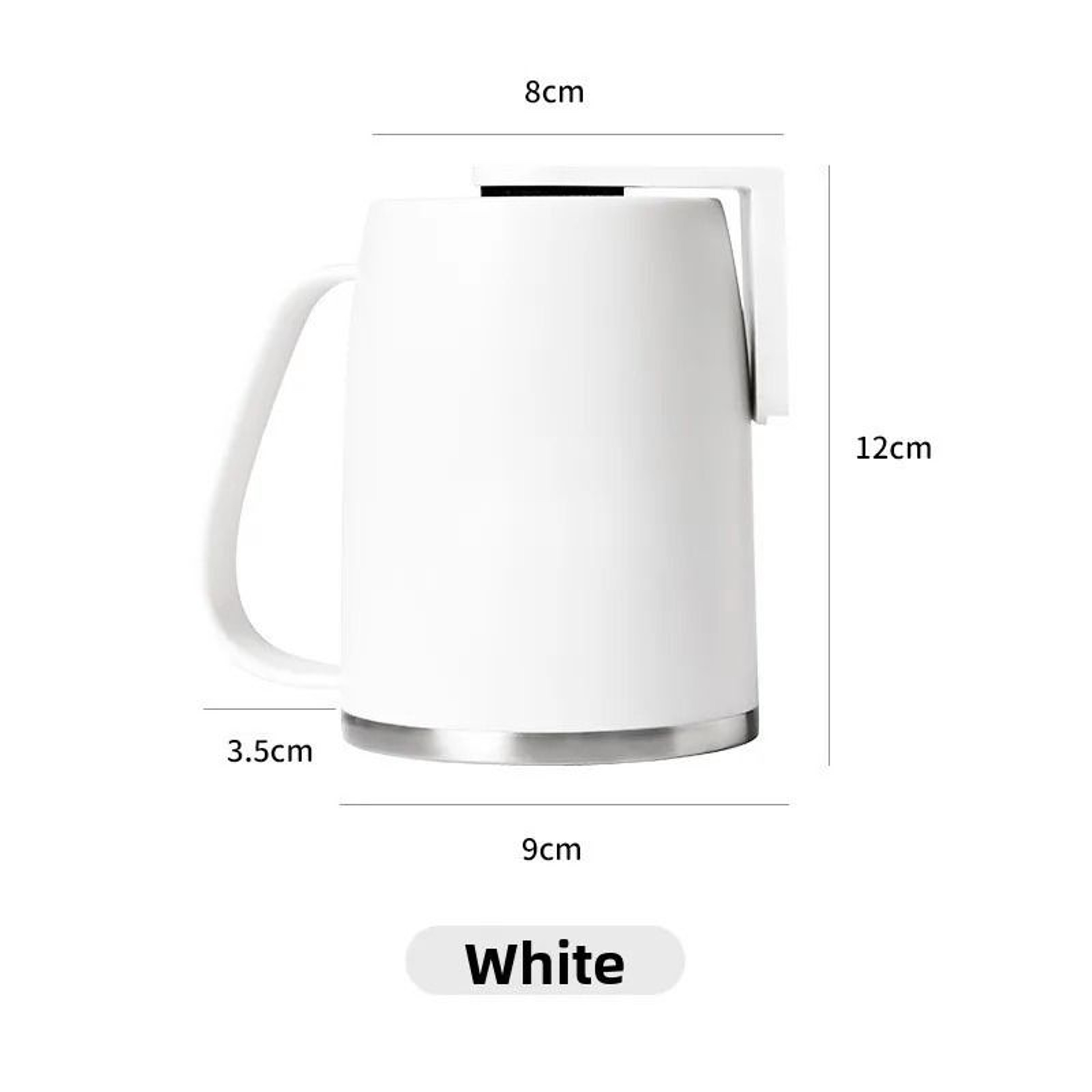 Magnetic 304 Stainless Steel Mouthwash Cup With Wall Holder And Handle 2