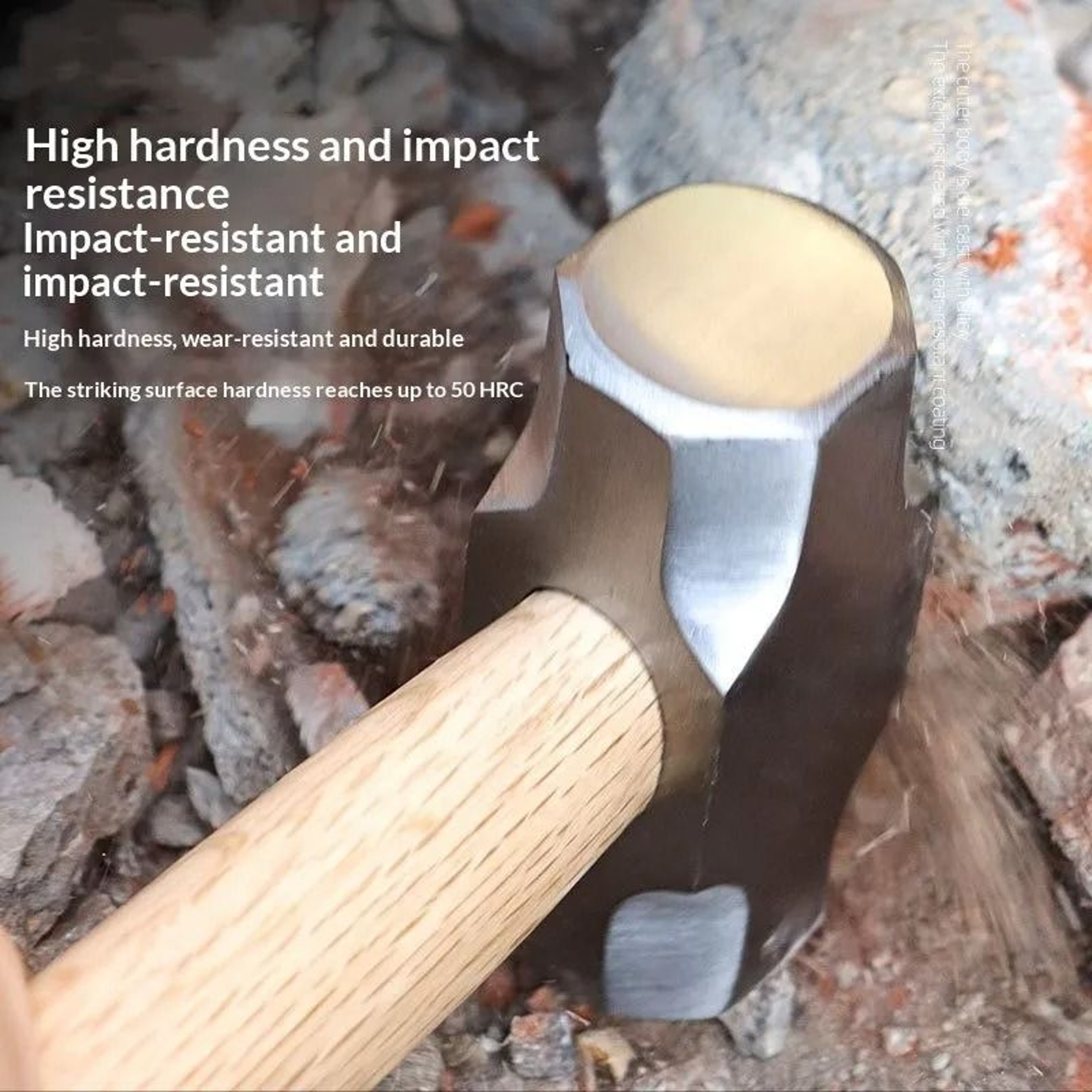 Mini High Carbon Steel Hammer With Solid Wood Short Handle 6