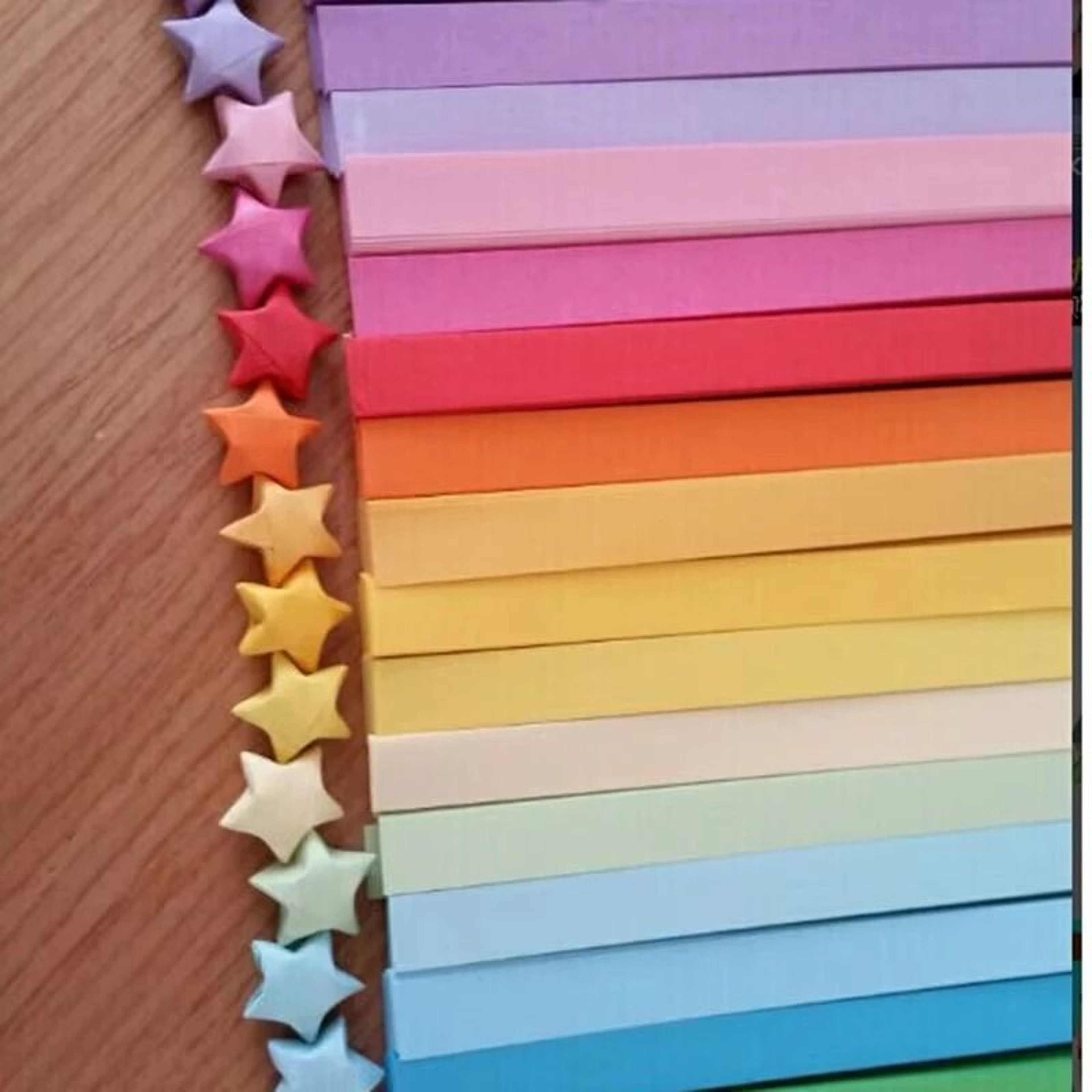 Colorful Origami Lucky Star Paper Strips For DIY Crafts And Wishing Jars 4