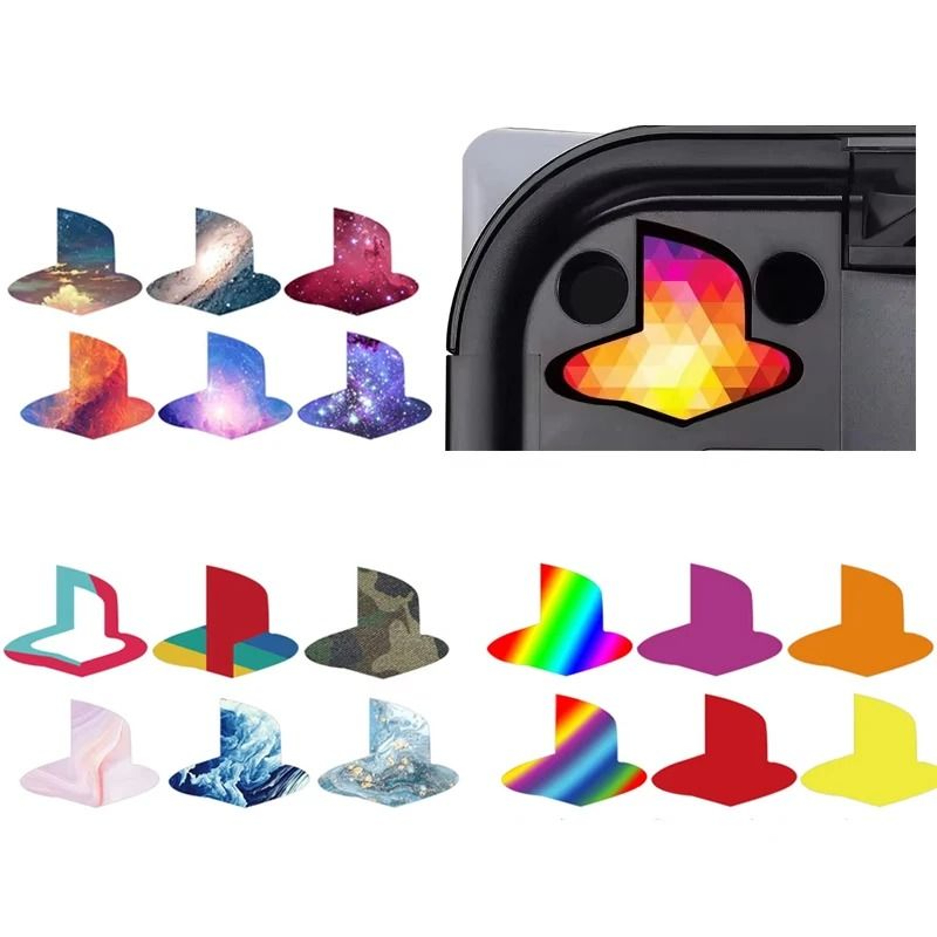 6Piece Glossy PS5 Logo Vinyl Decal Set For Disc And Digital Consoles 0