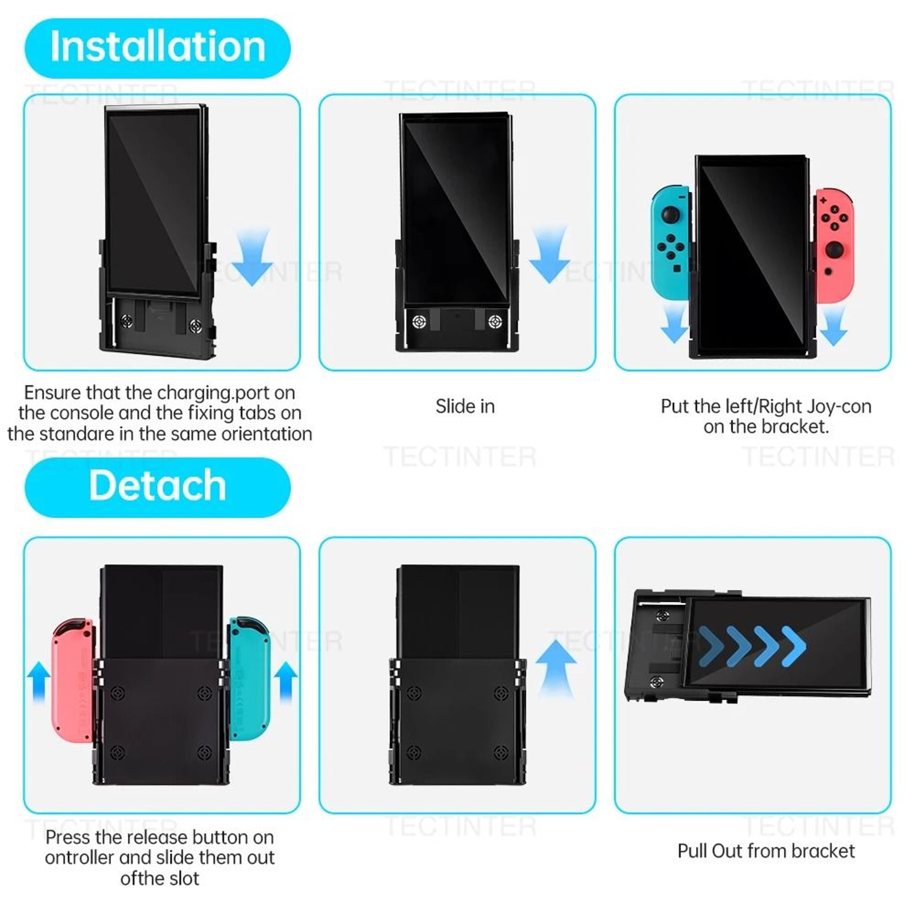 Nintendo Switch Vertical Flip Grip Bracket For Switch And OLED 4