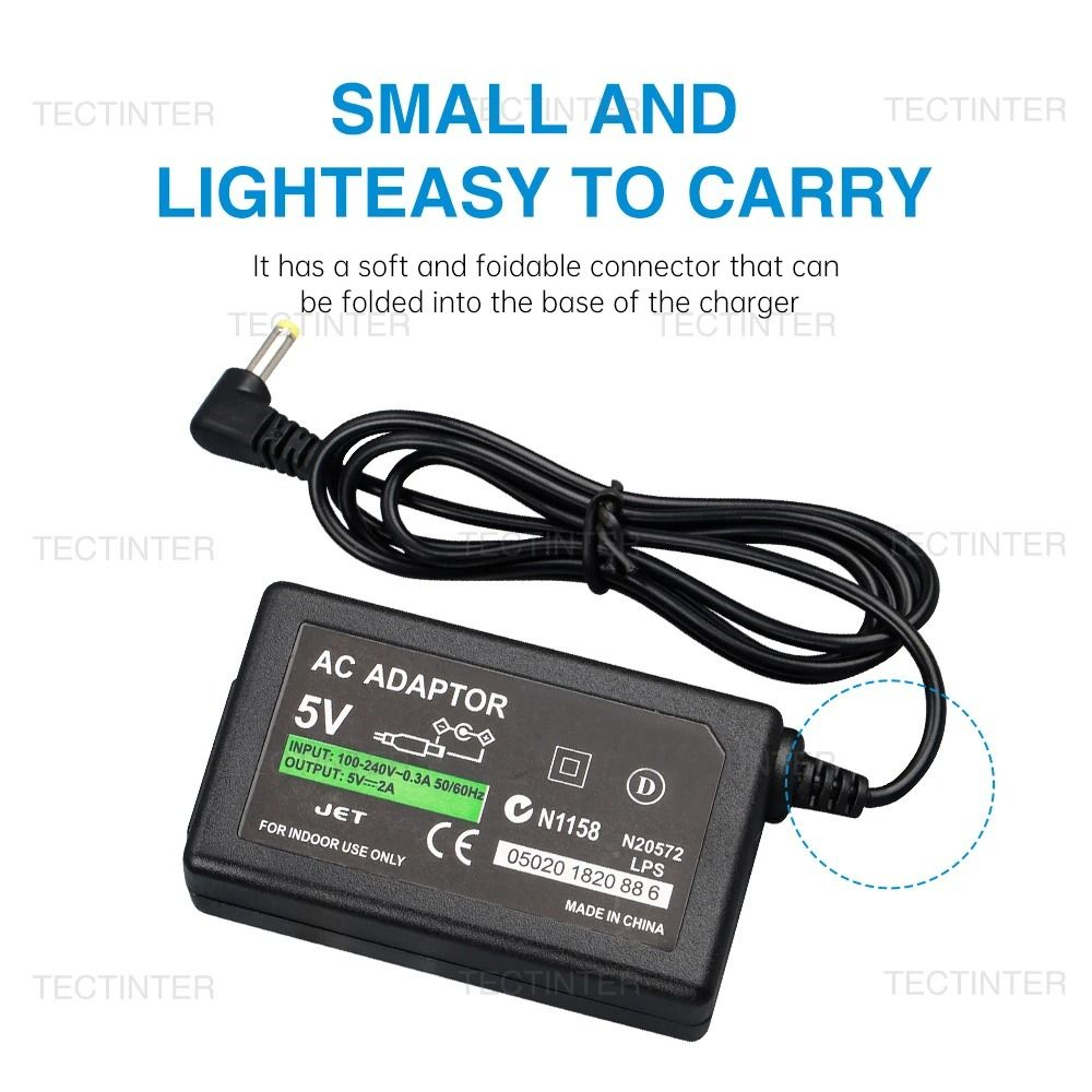 5V AC Wall Charger For PSP 1000 2000 3000 With EU Or US Plug 6