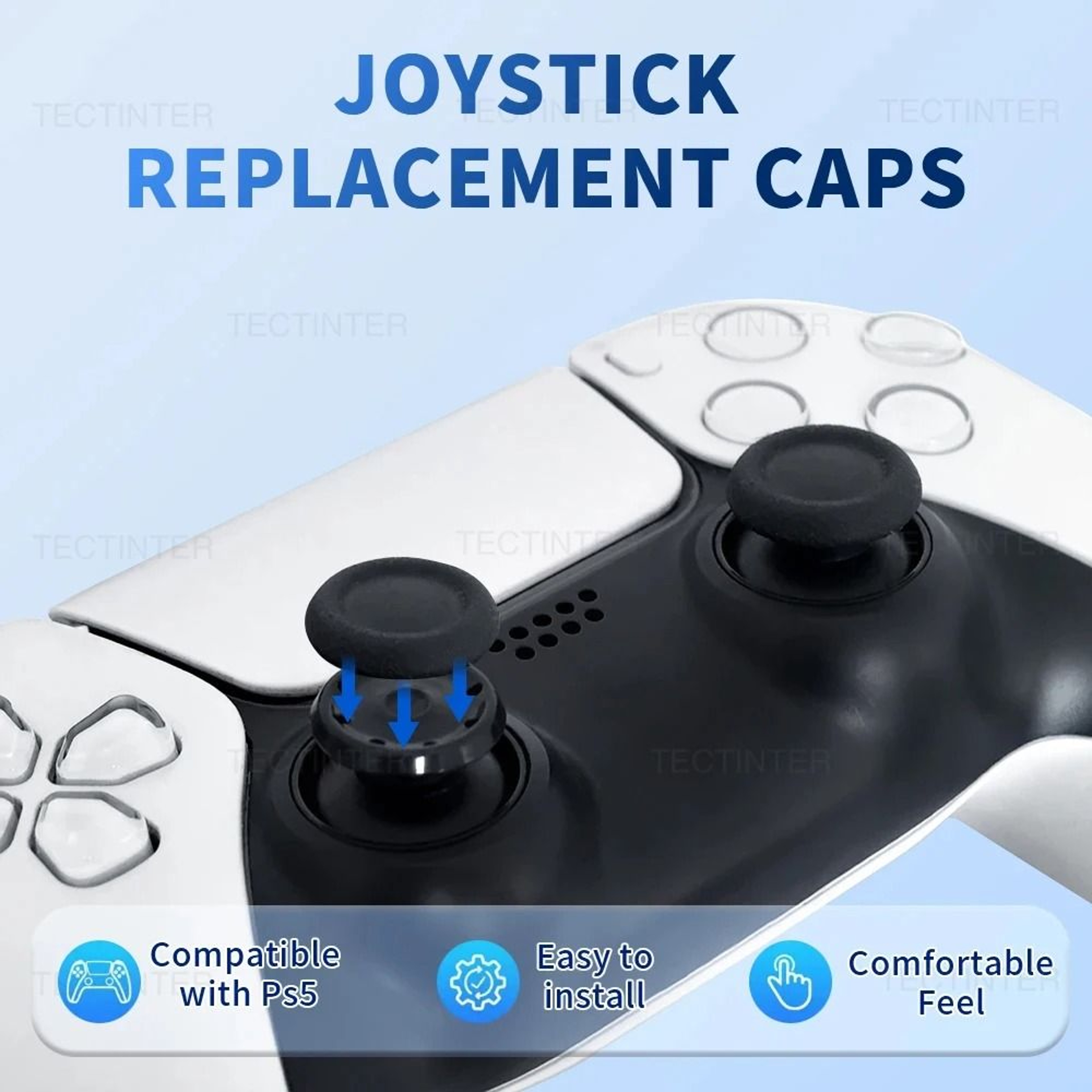 PS5 PS4 Replacement Thumbstick Caps With AntiSlip Grip 2