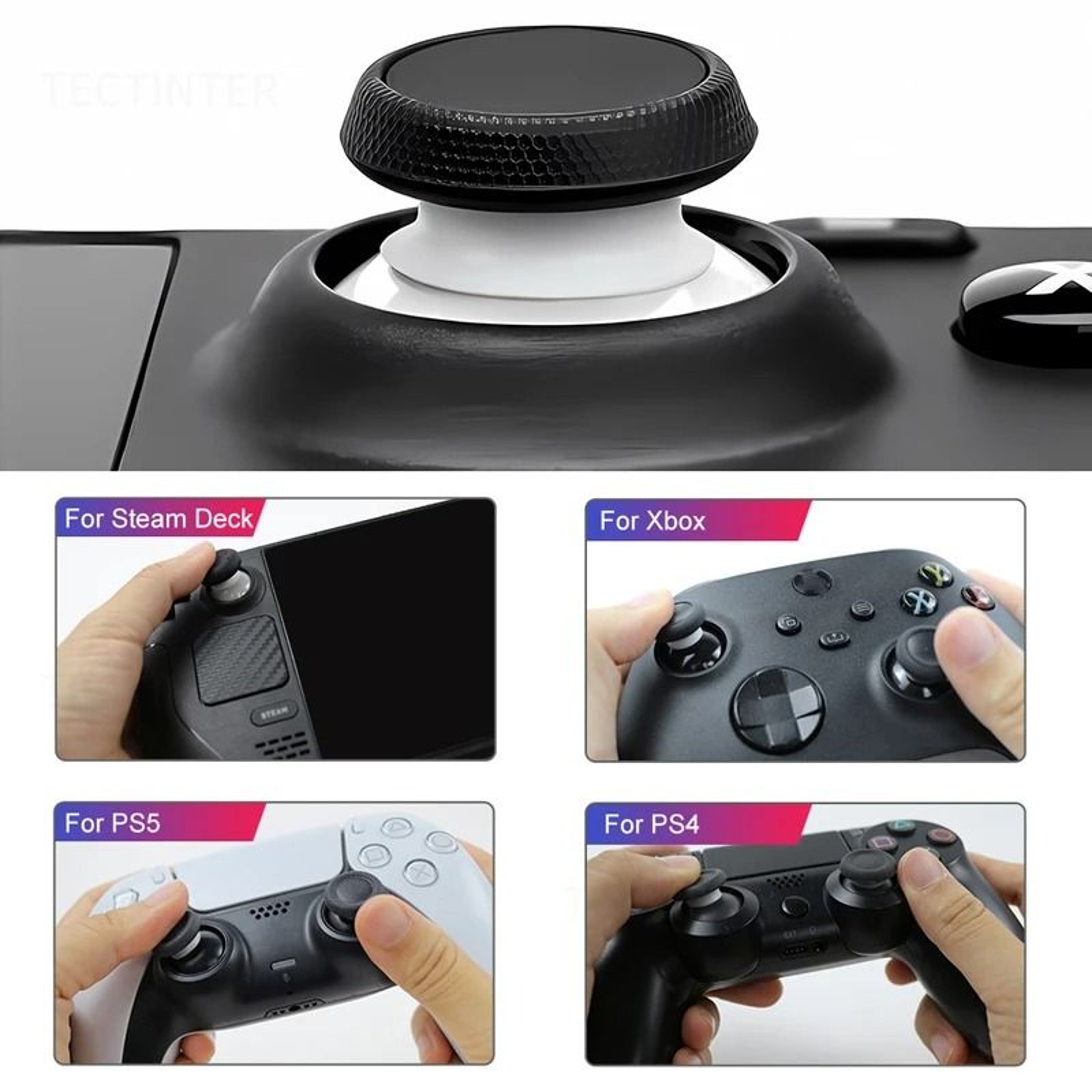 48PCS Silicone Joystick Protector Rings For PS5 Xbox Switch Pro Steam Deck 8