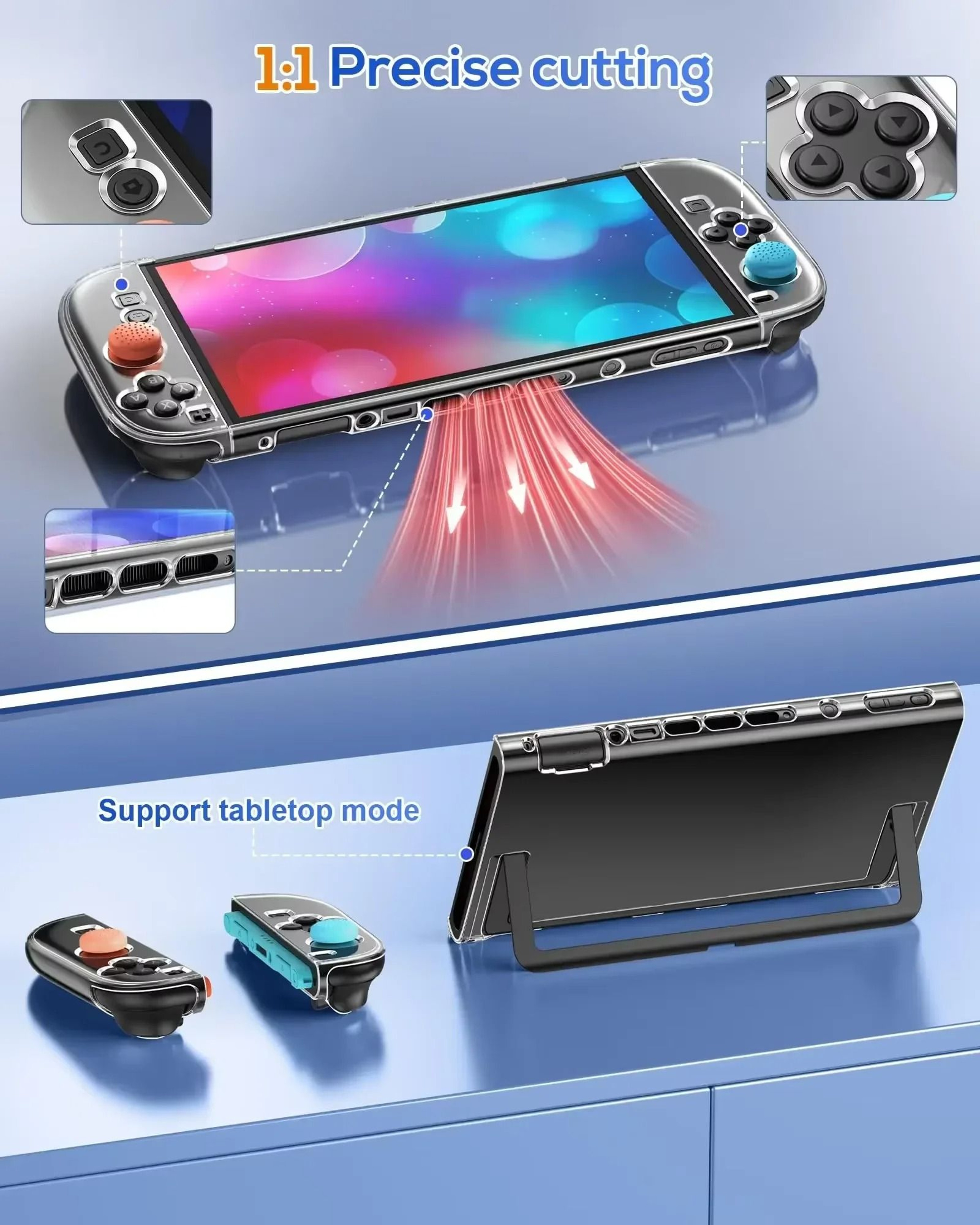 Clear PCTPU Protective Case For Nintendo Switch 2 8