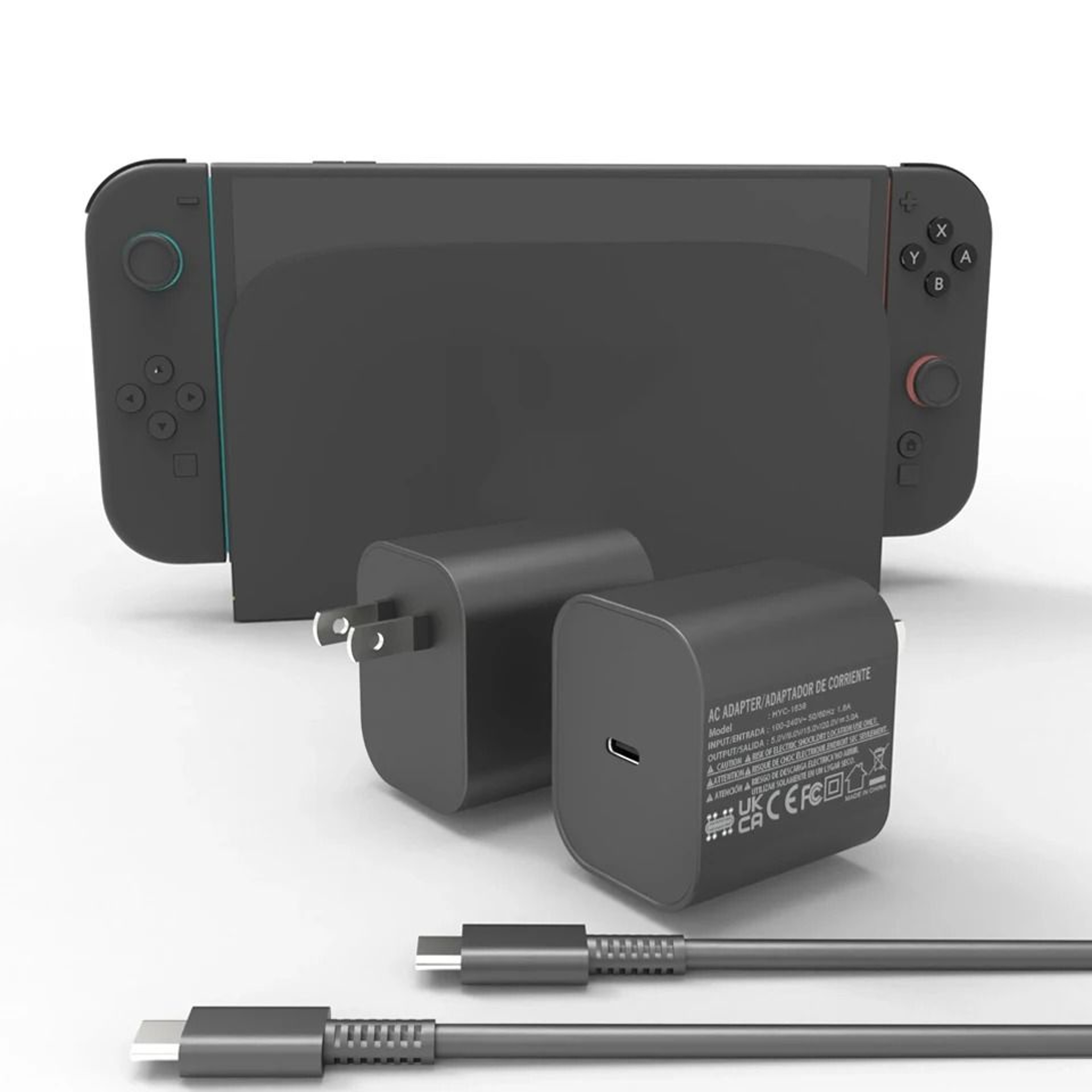 Nintendo Switch 2 USBC Fast Charger AC Adapter EU US Plug 1