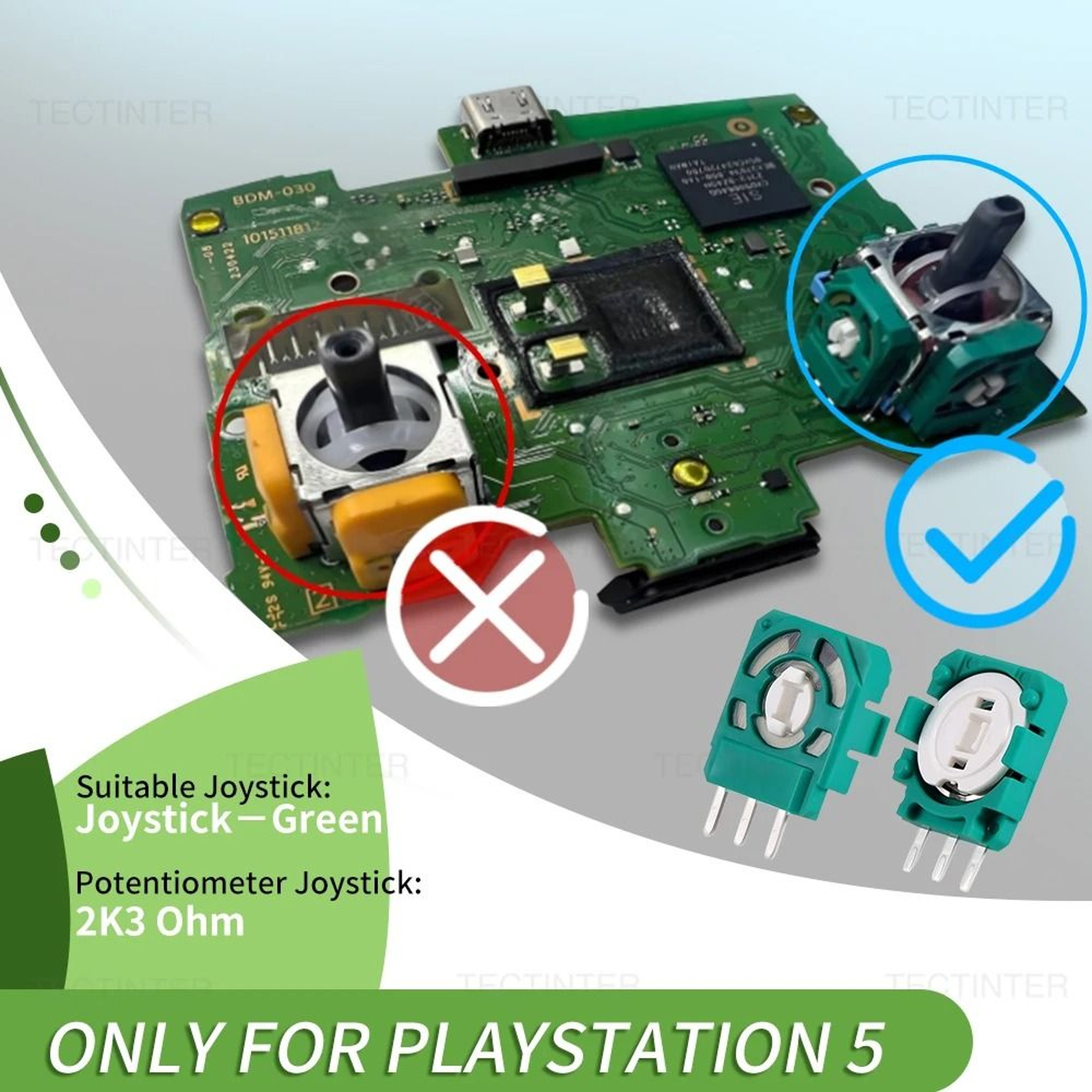 PS5 DualSense 23K Ohm Analog Joystick Potentiometer Replacement Module 8