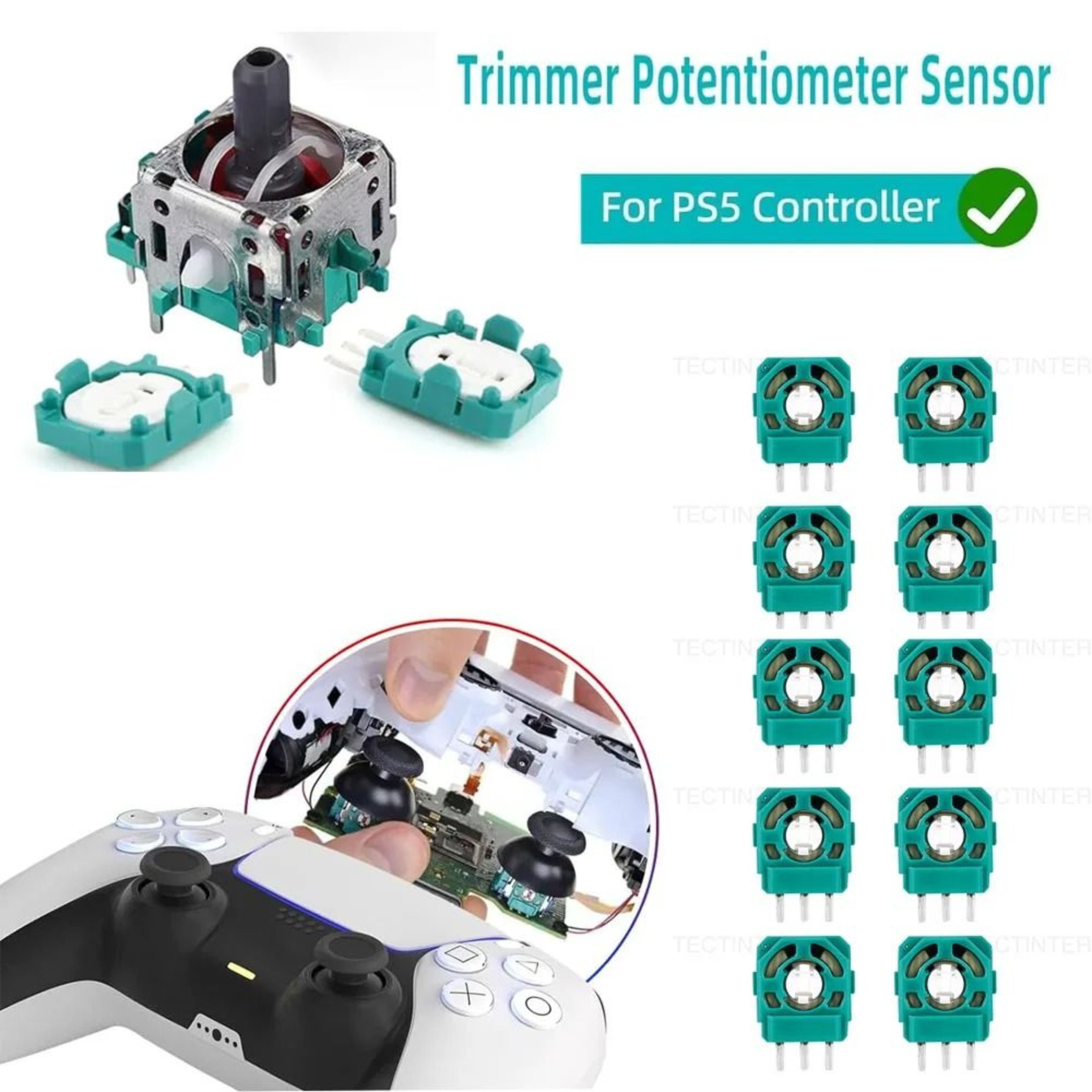 PS5 DualSense 23K Ohm Analog Joystick Potentiometer Replacement Module 7